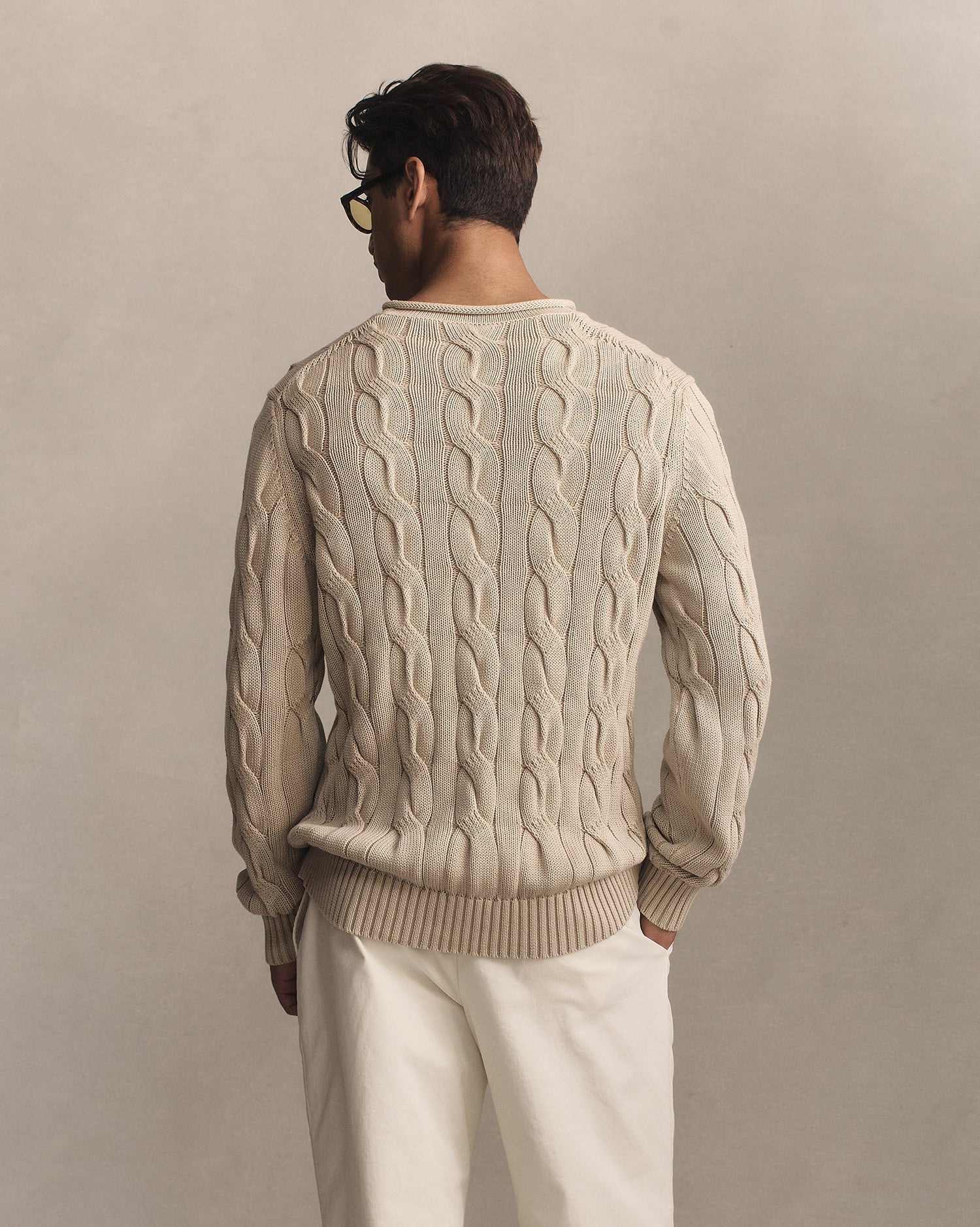 Yachtie Cable Sweater - Beige