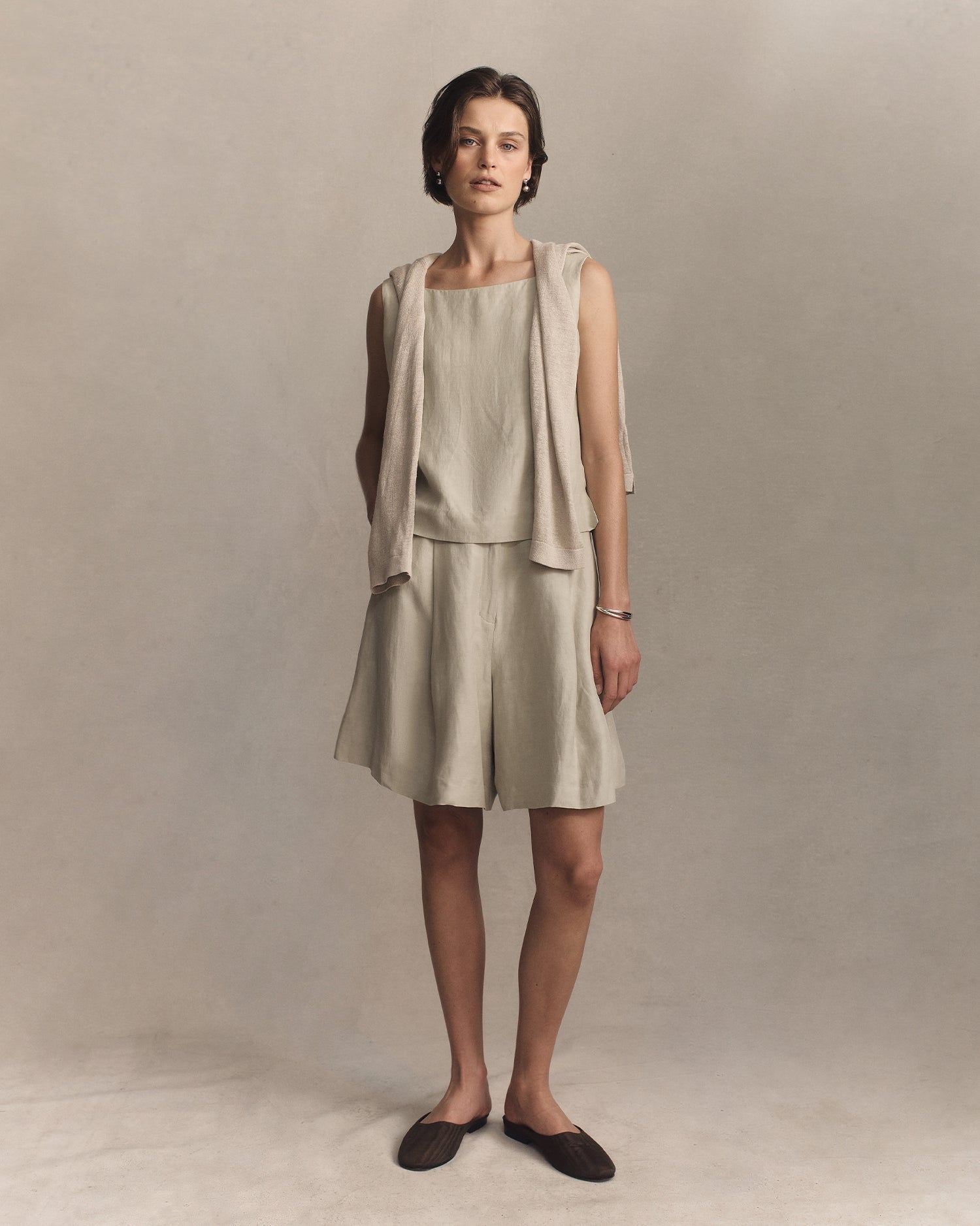 Colette Shorts - Greige | P Johnson