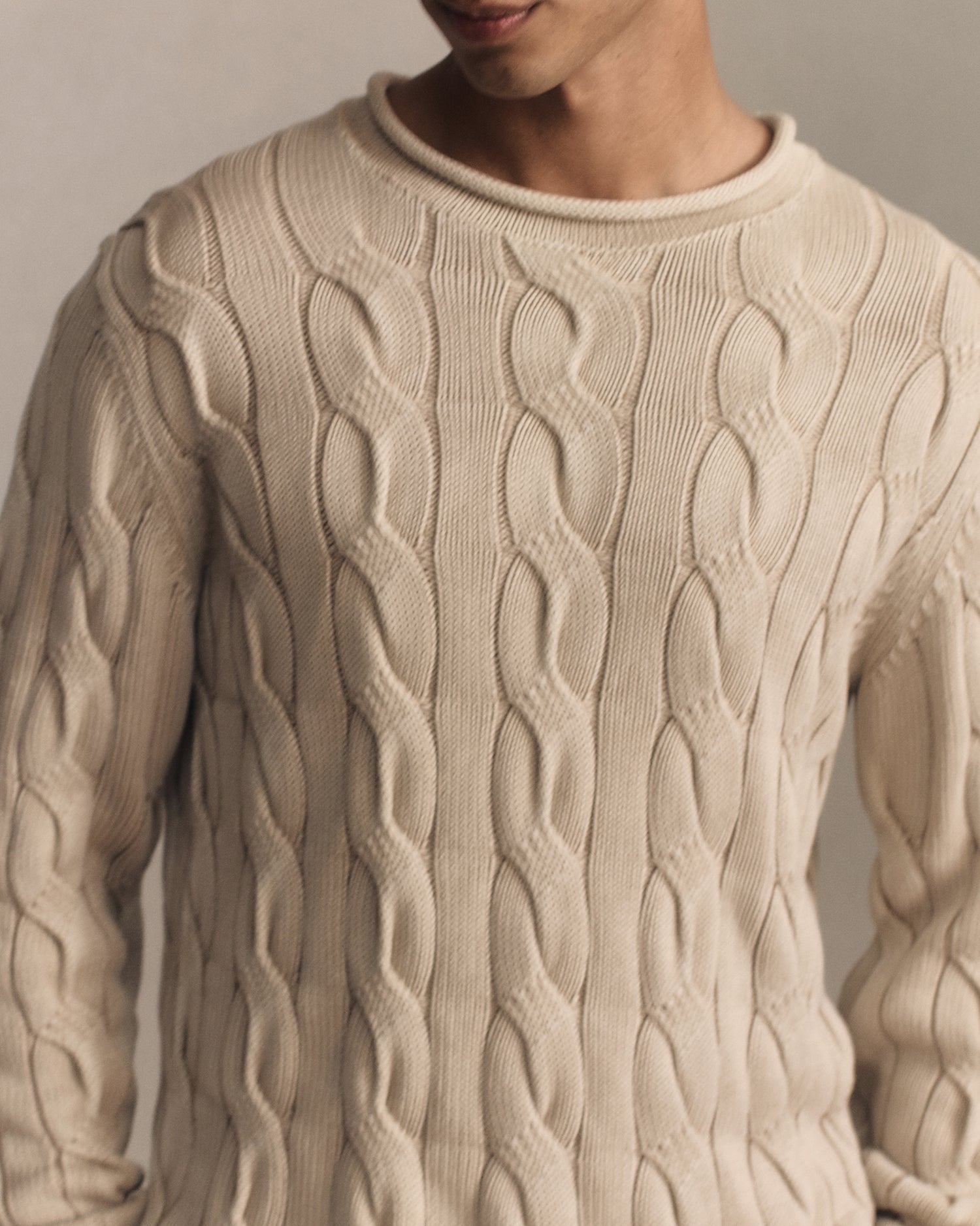 Yachtie Cable Sweater - Beige