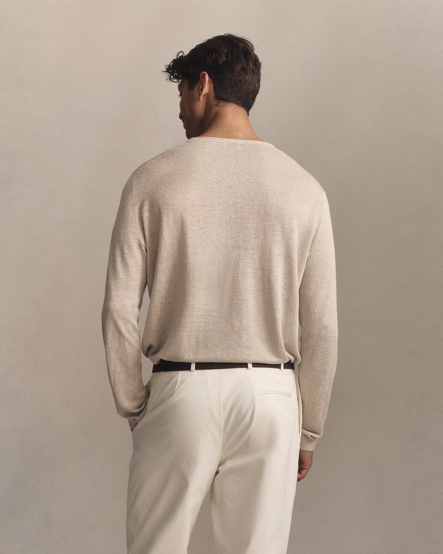 Linen Sweater - Taupe