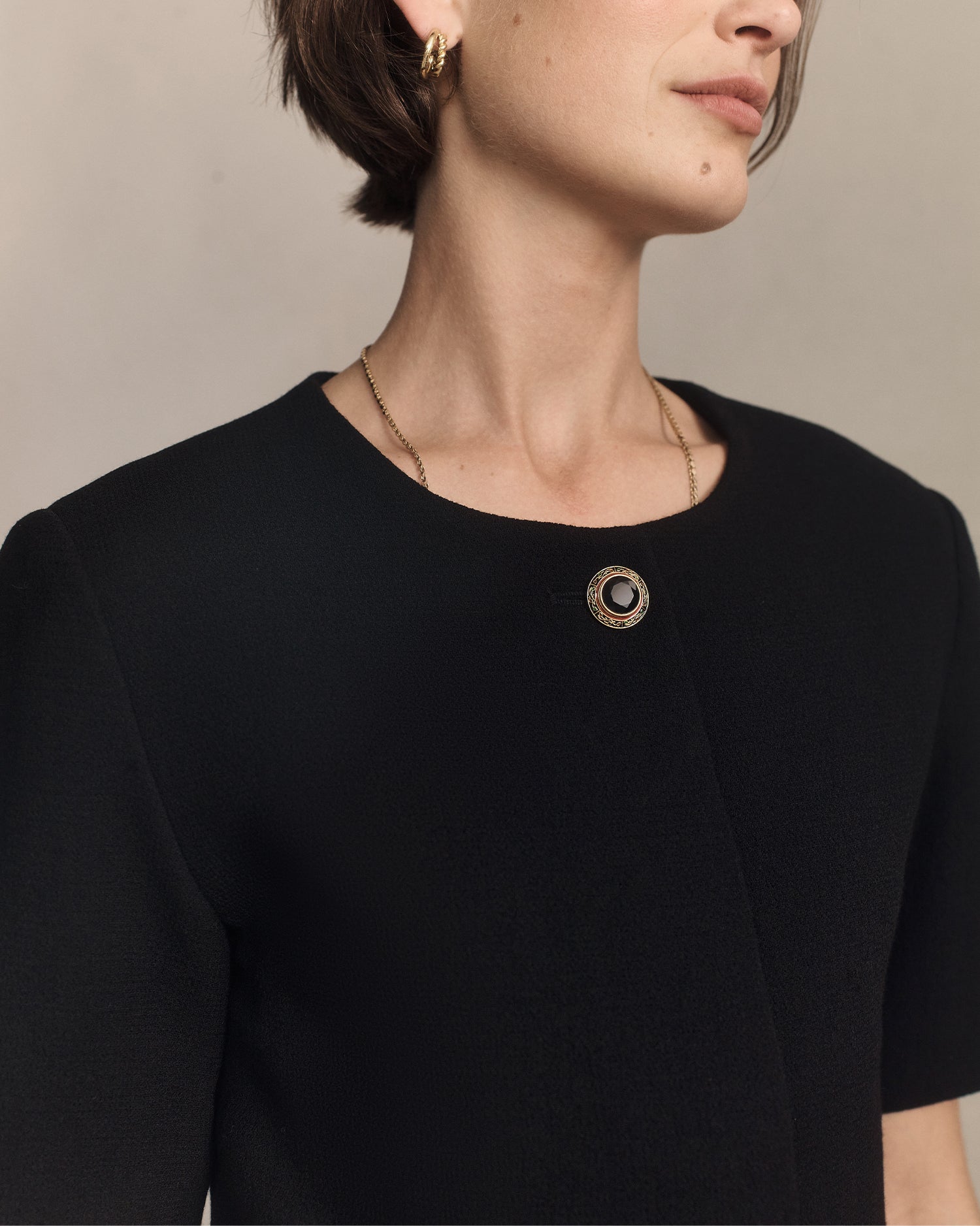 Gabrielle Jacket - Black Crepe