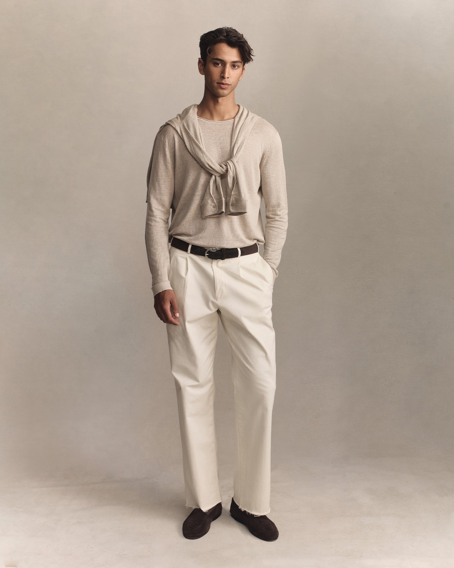 Linen Sweater - Taupe