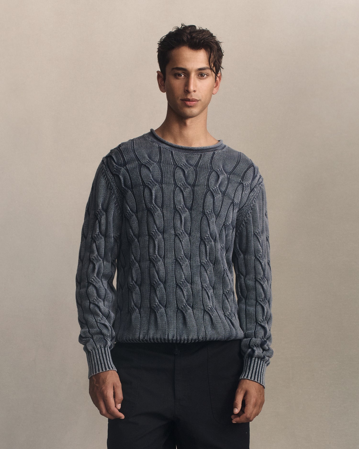 Yachtie Cable Sweater - Navy