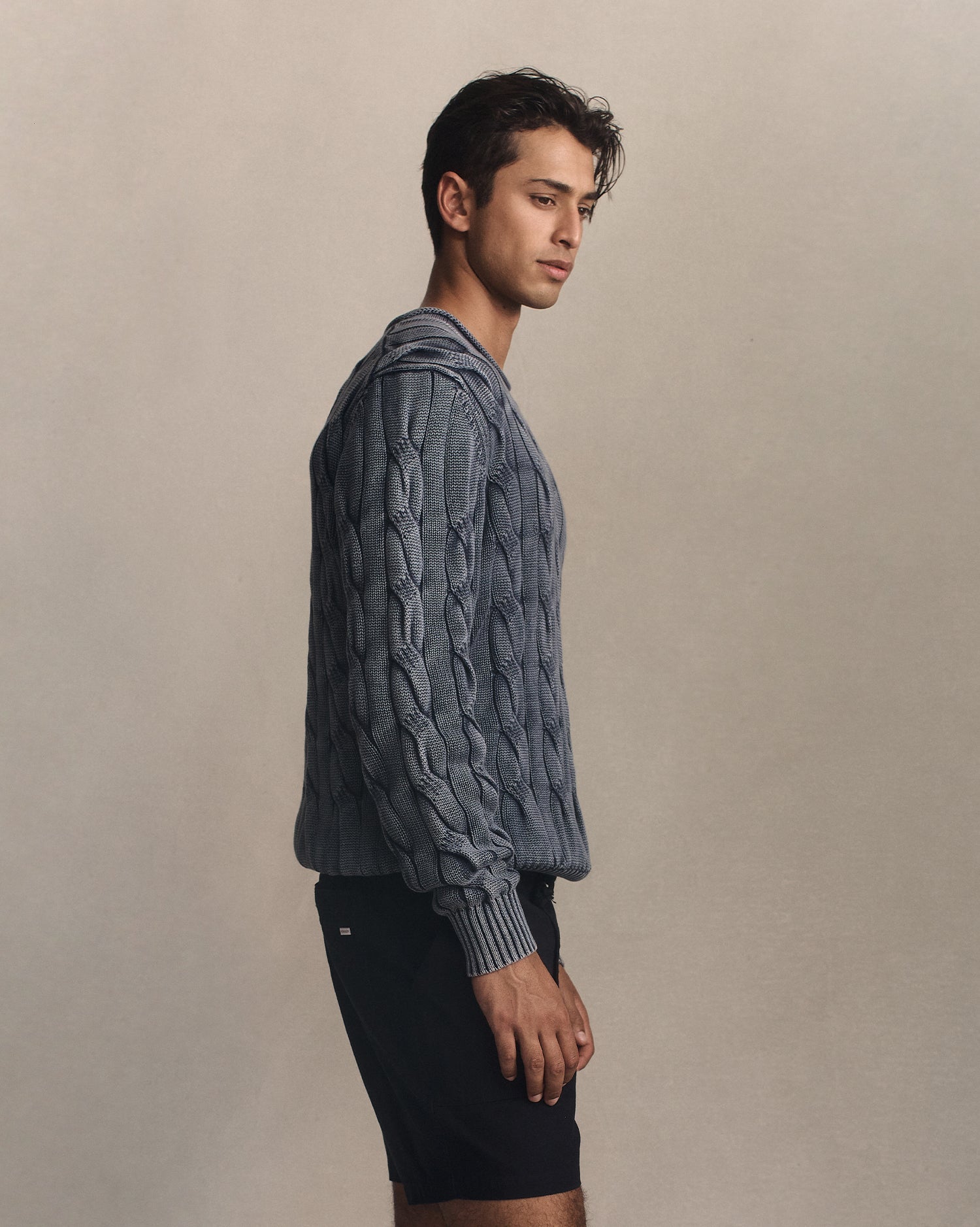 Yachtie Cable Sweater - Navy