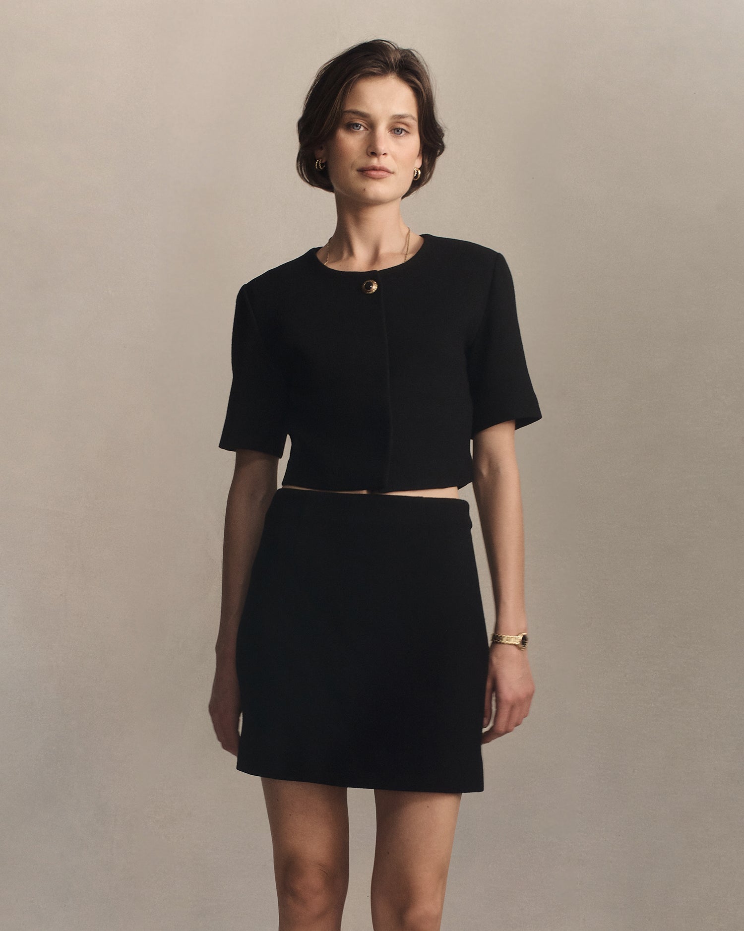 Gabrielle Jacket - Black Crepe | P Johnson