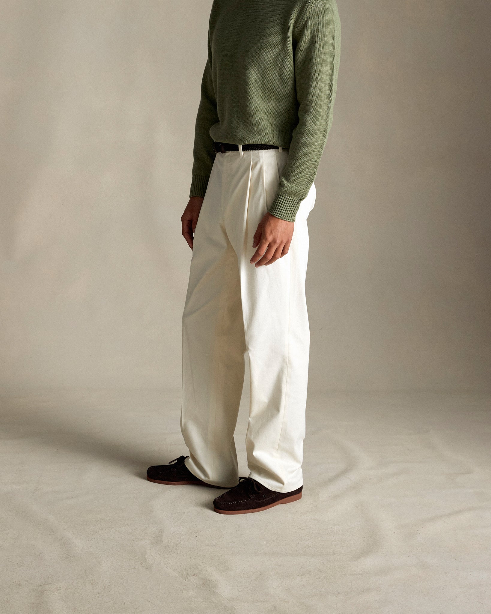 P Johnson Off White Chino Trousers
