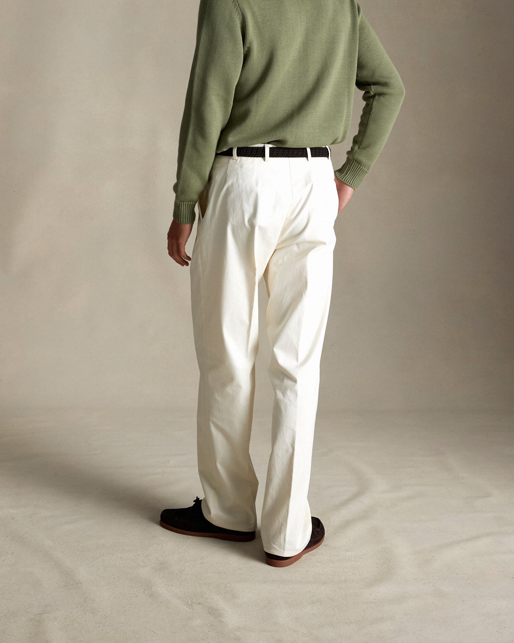 P Johnson Off White Chino Trousers