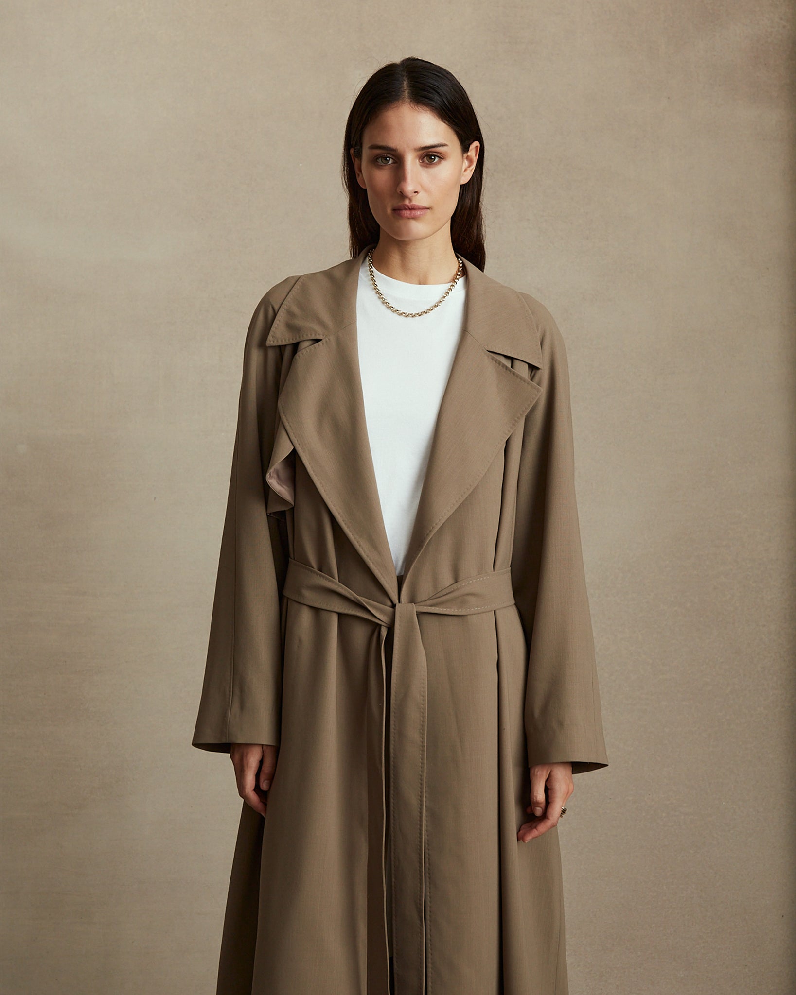 Clara Trench Coat - Taupe | P Johnson