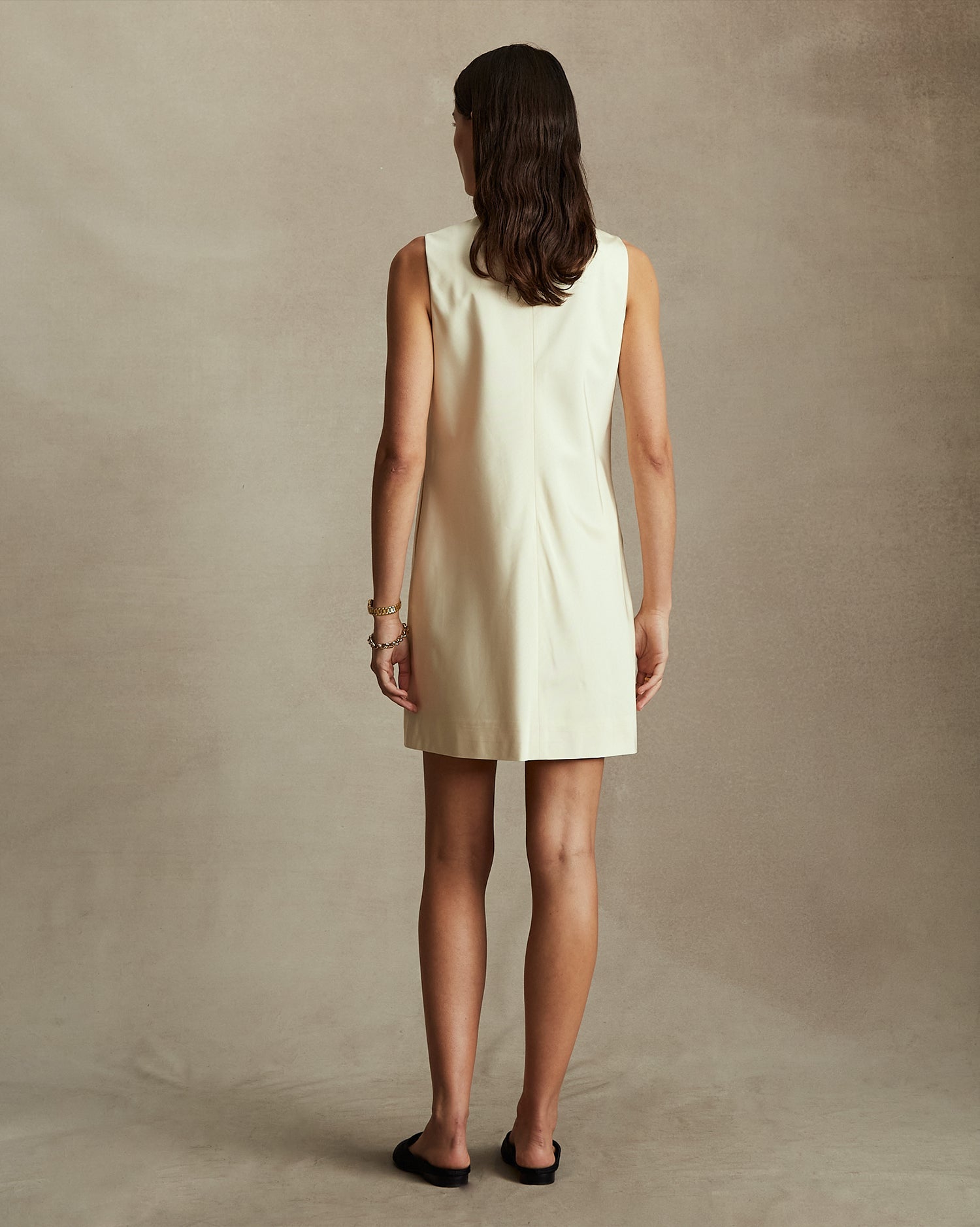 Chelsea Dress - Antique White Moire | P Johnson