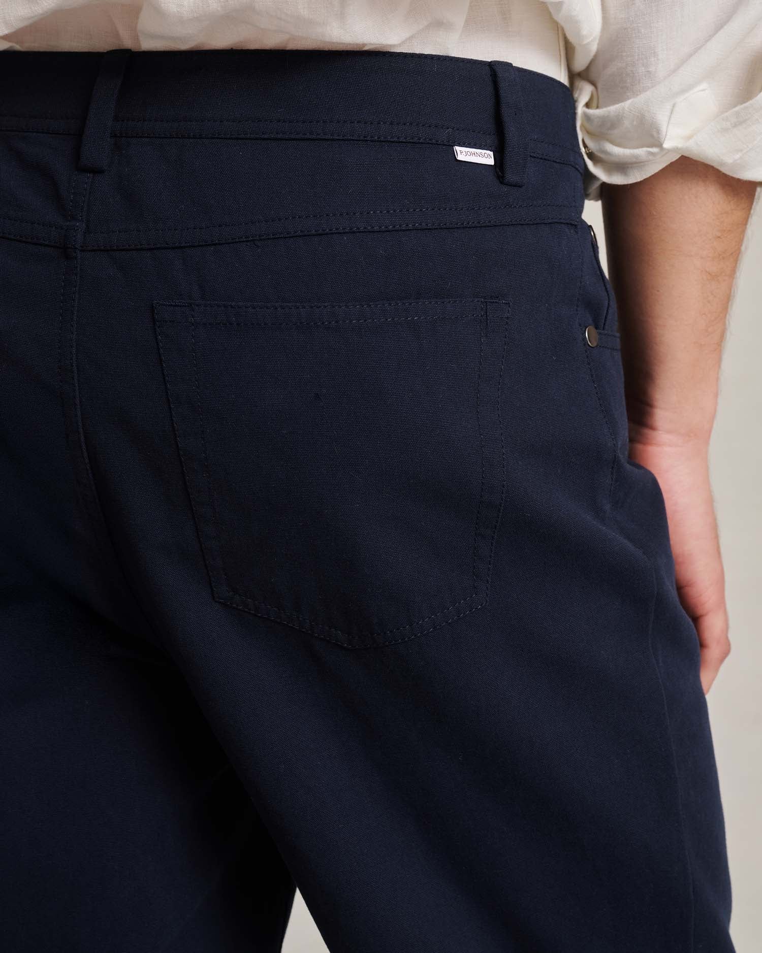 Five Pocket Canvas Trouser - Navy