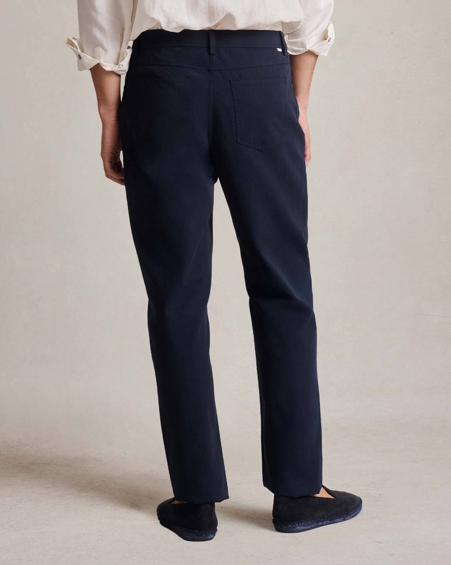 Five Pocket Canvas Trouser - Navy