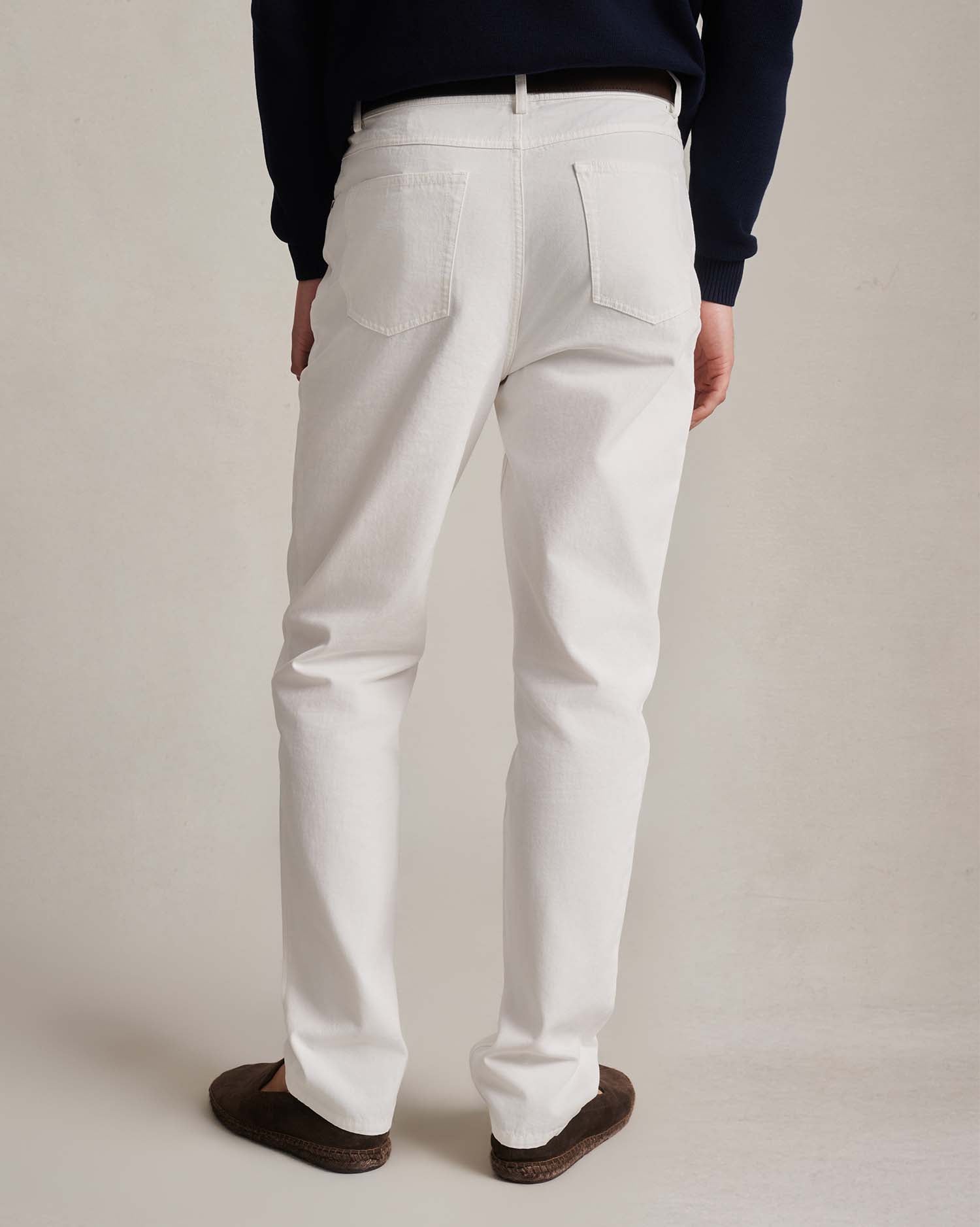 Five Pocket Canvas Trouser - White