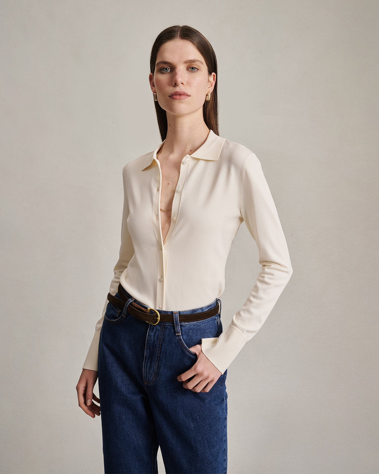 Natalie Knit Shirt - Off White