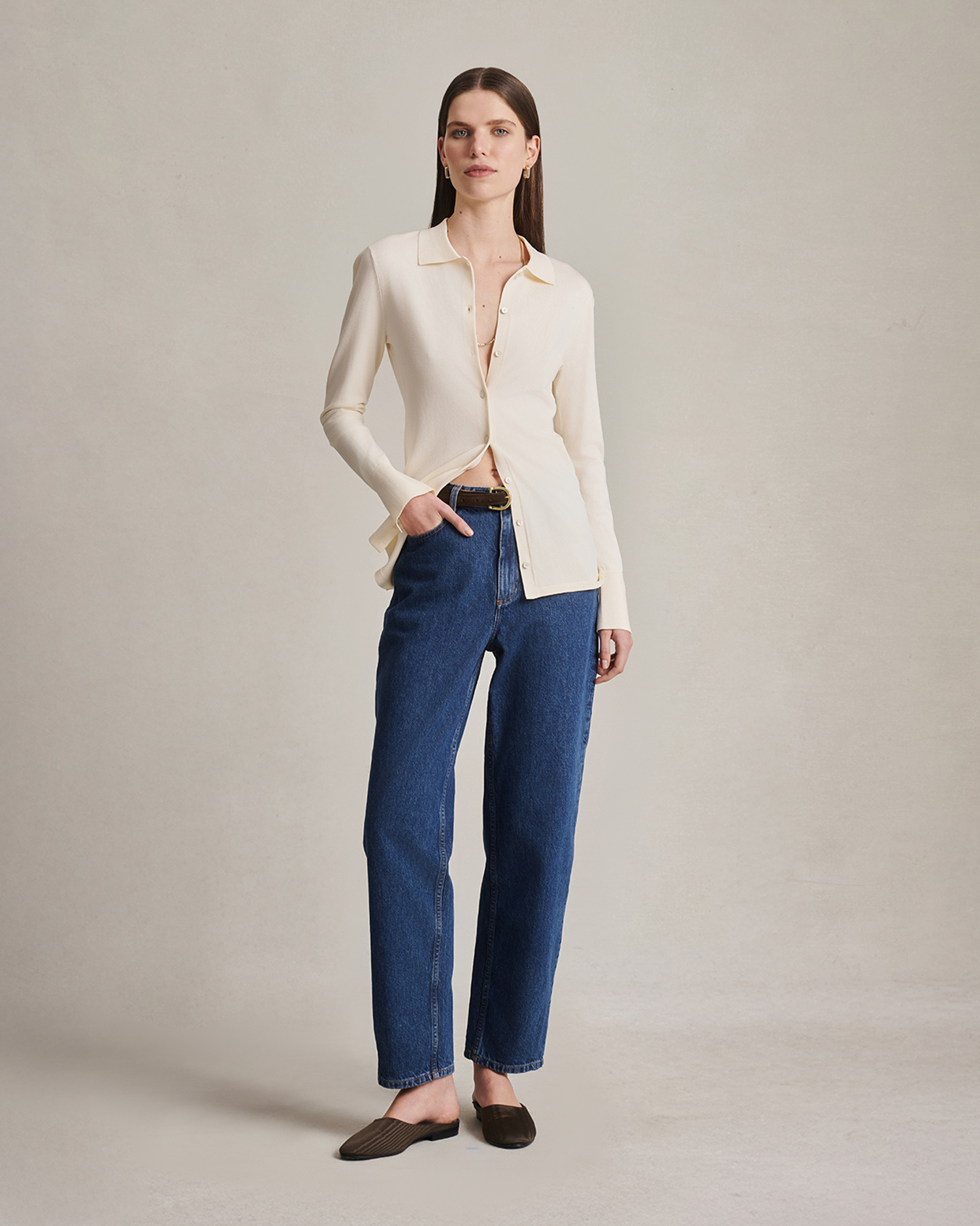 Natalie Knit Shirt - Off White