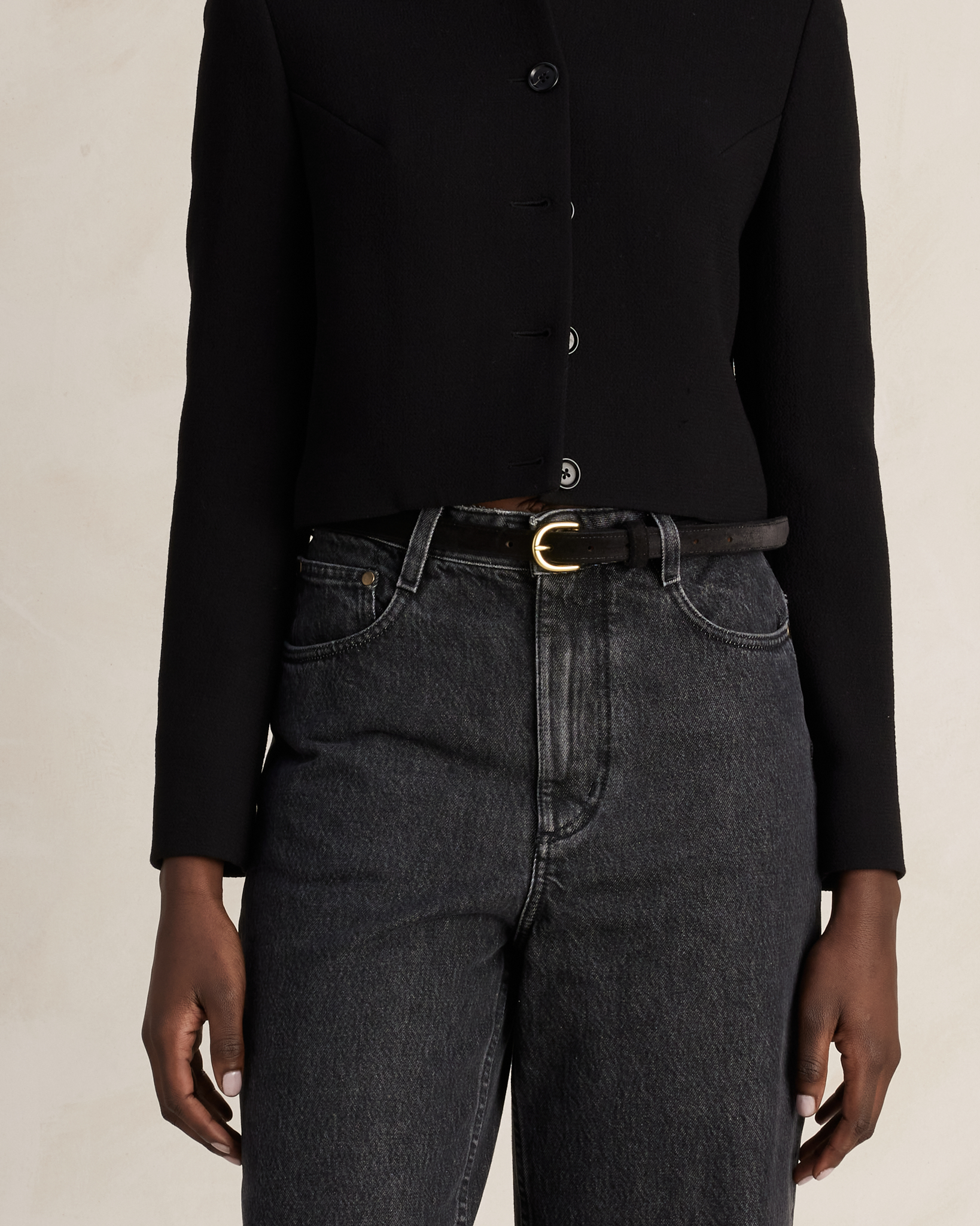 Suede Belt 20mm - Black | P Johnson