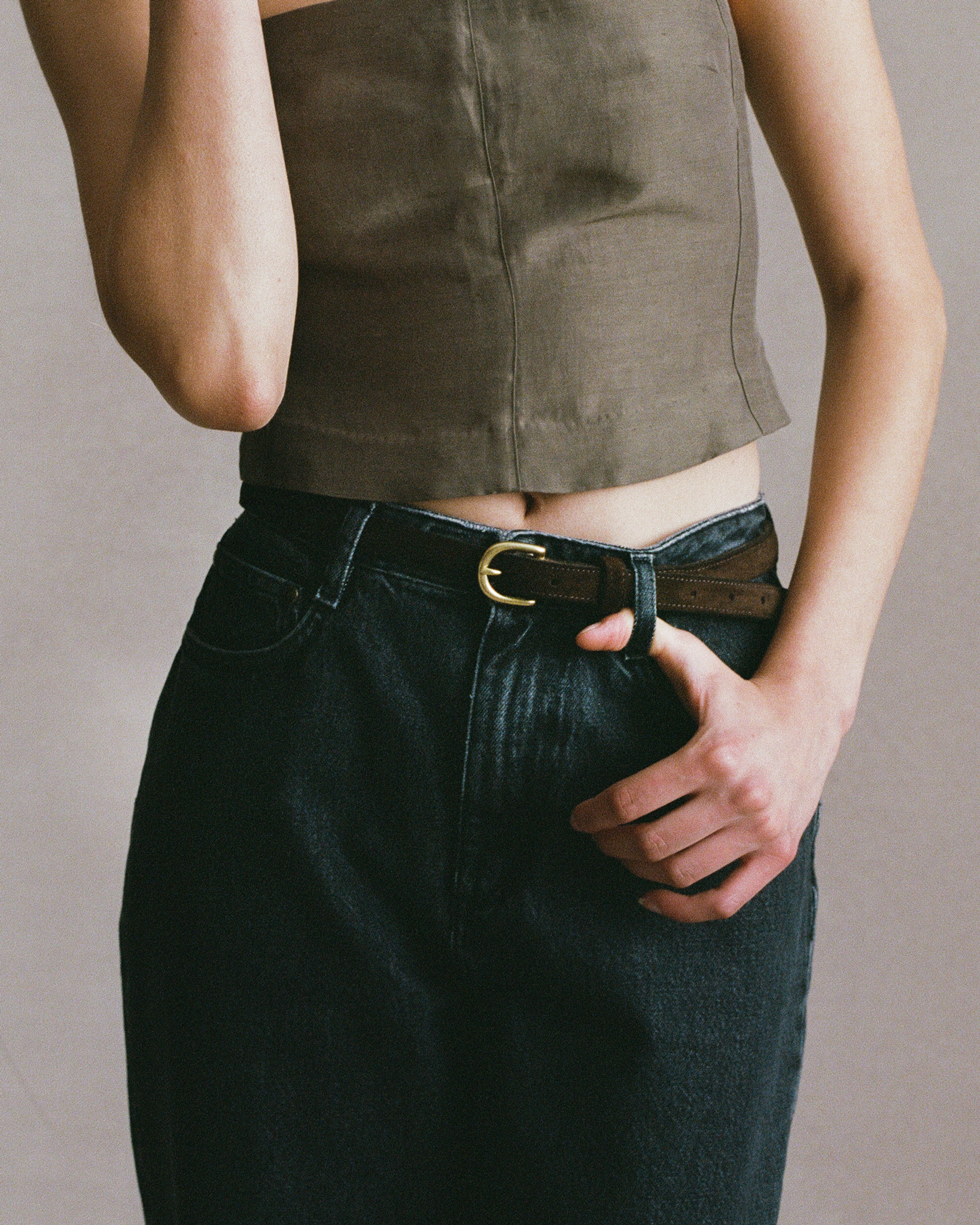 Suede Belt 20mm - Brown | P Johnson