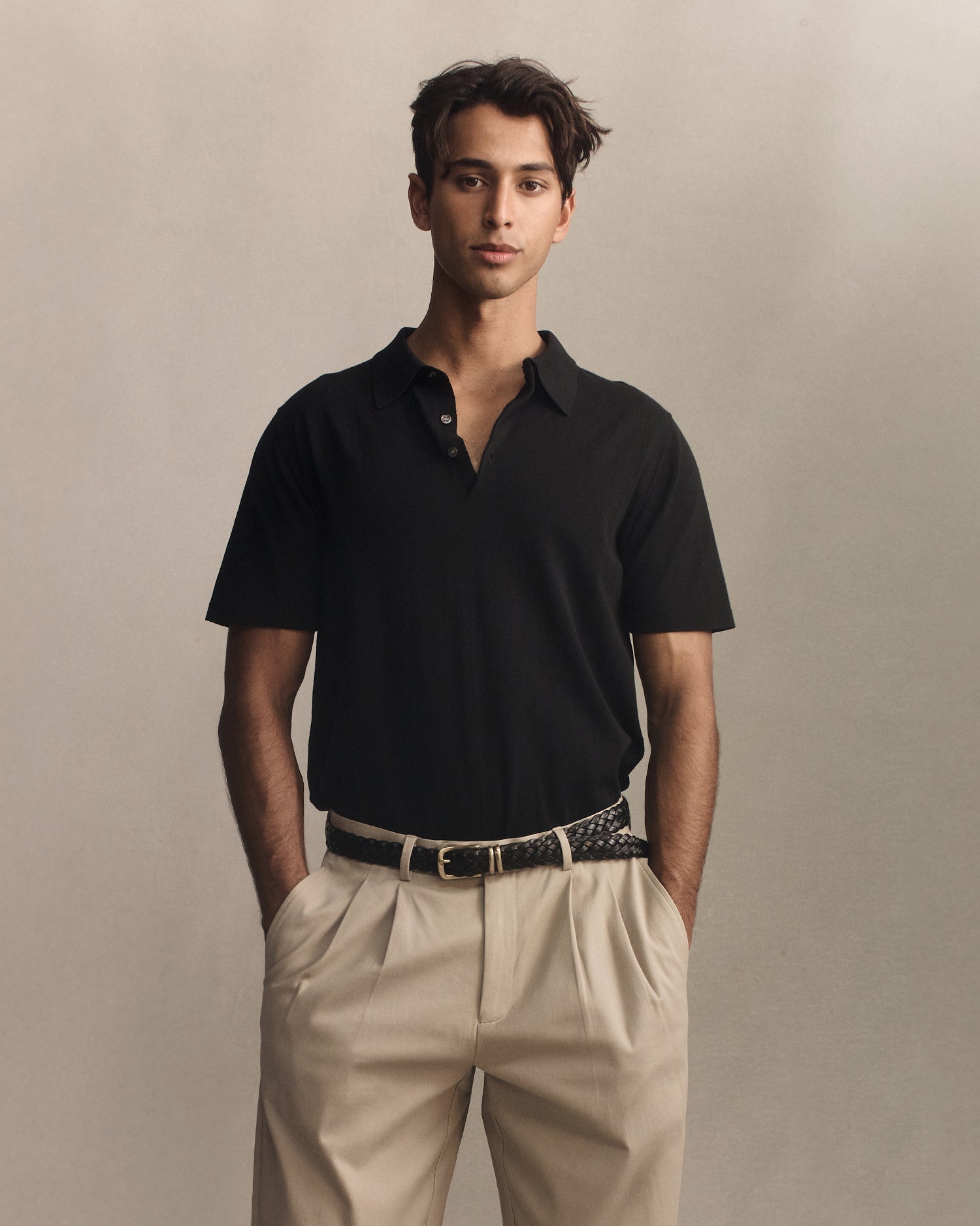 Ice Cotton Polo - Black