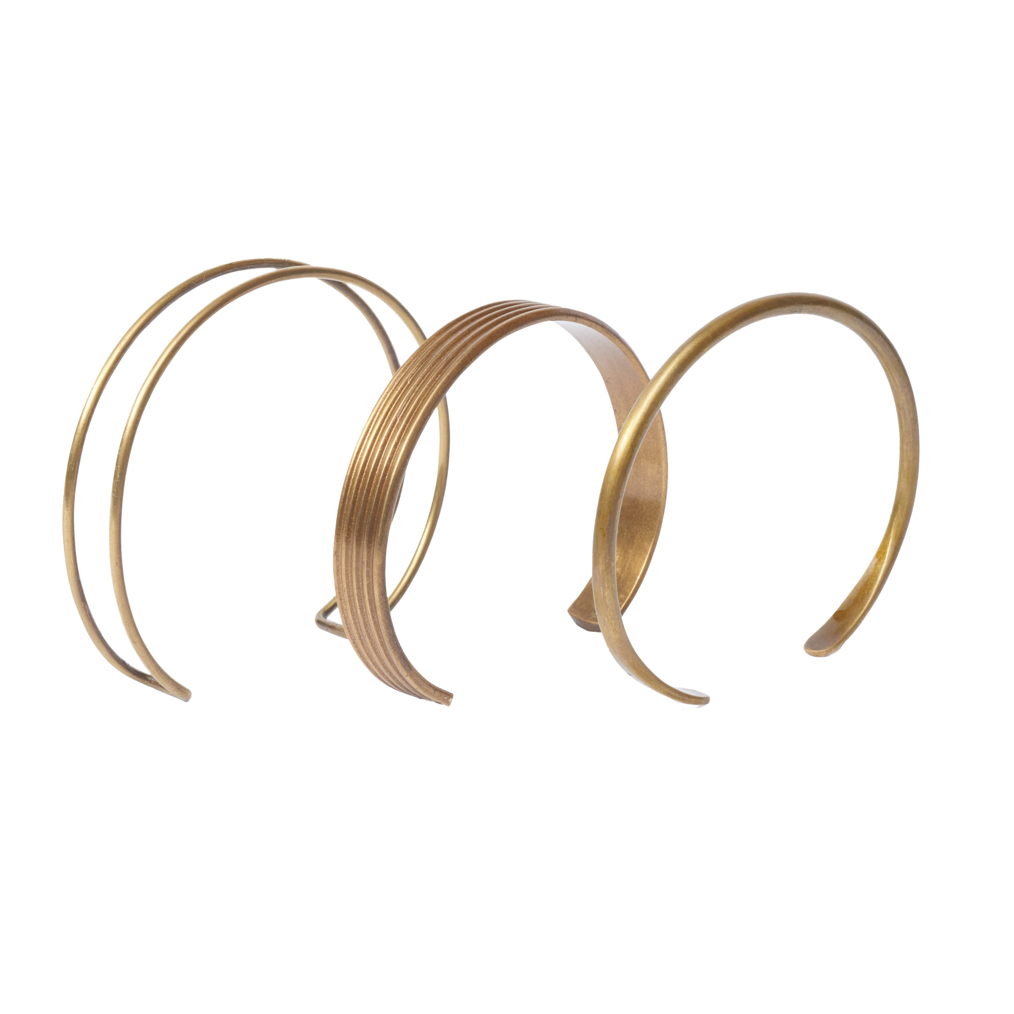P Johnson Thick Brass Bracelet
