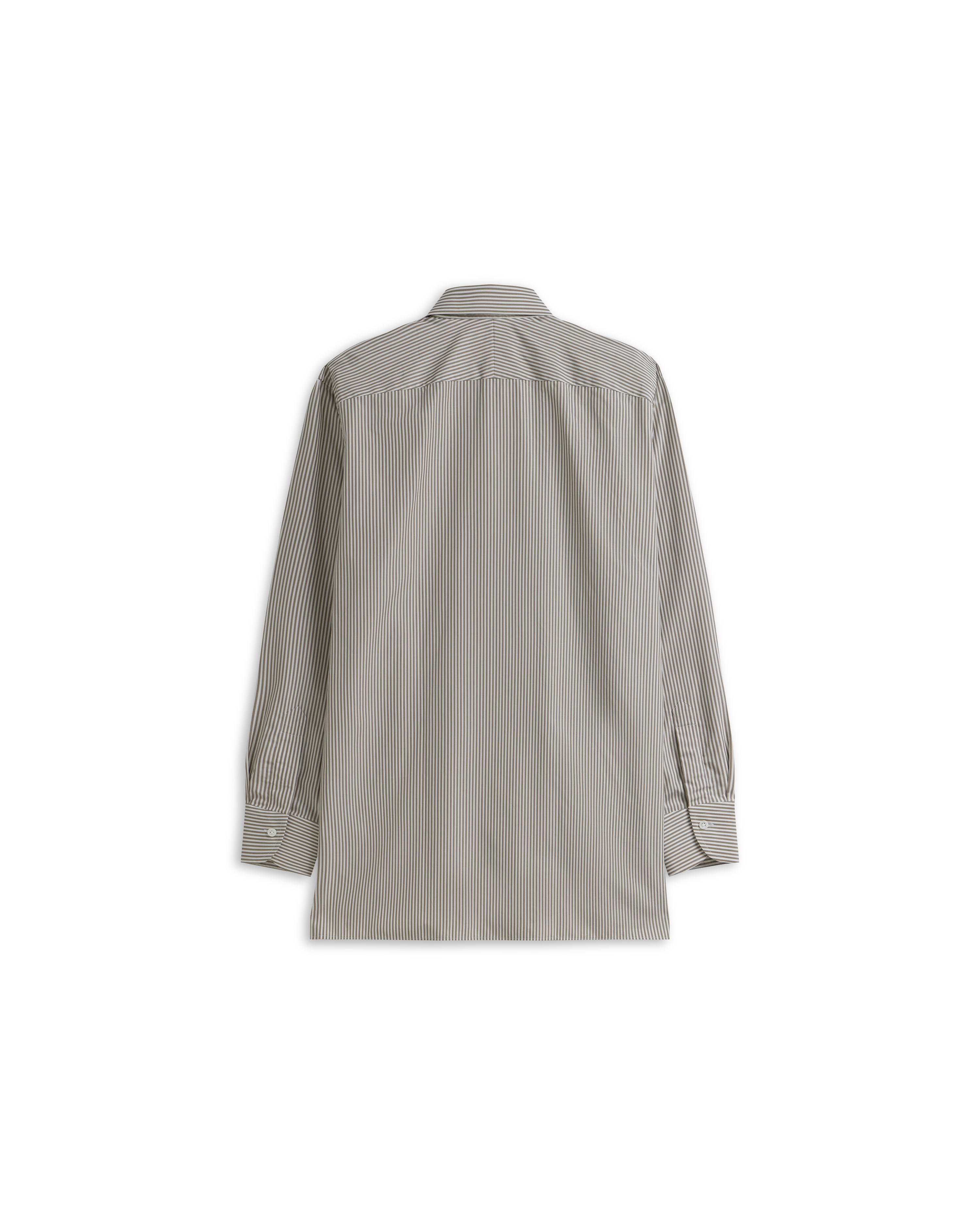 Poplin Shirt - Brown Stripe