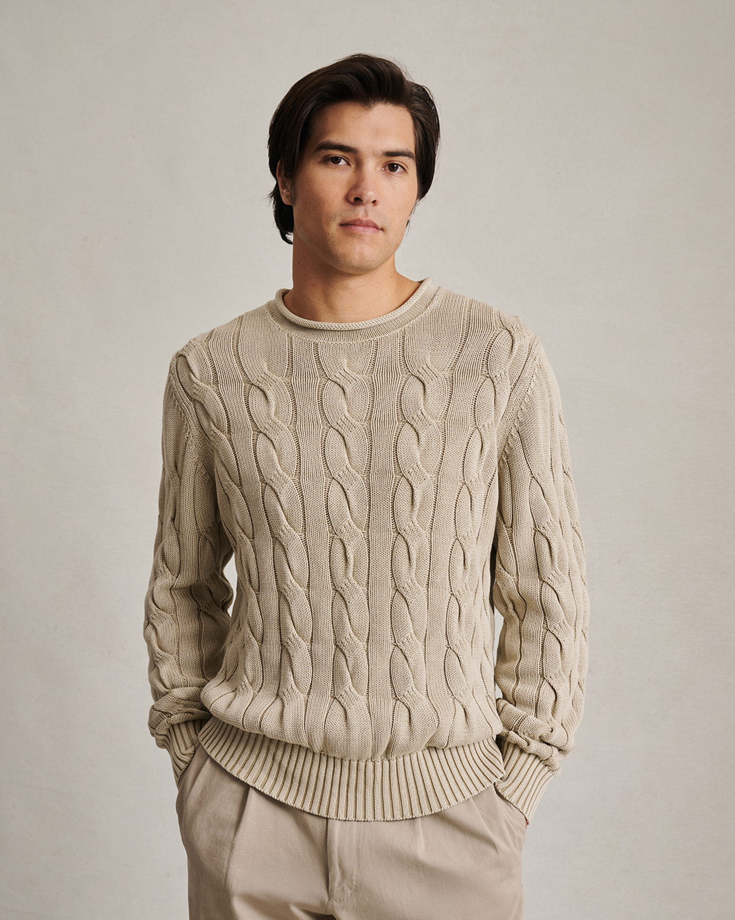 Yachtie Cable Sweater - Beige