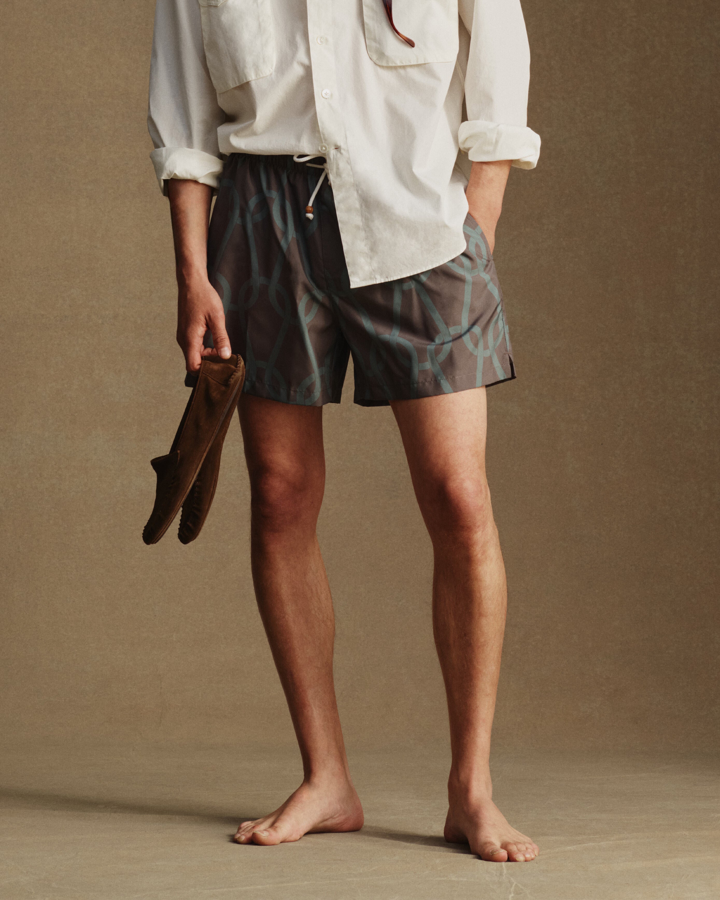 Chainmail Swim Short - Sage