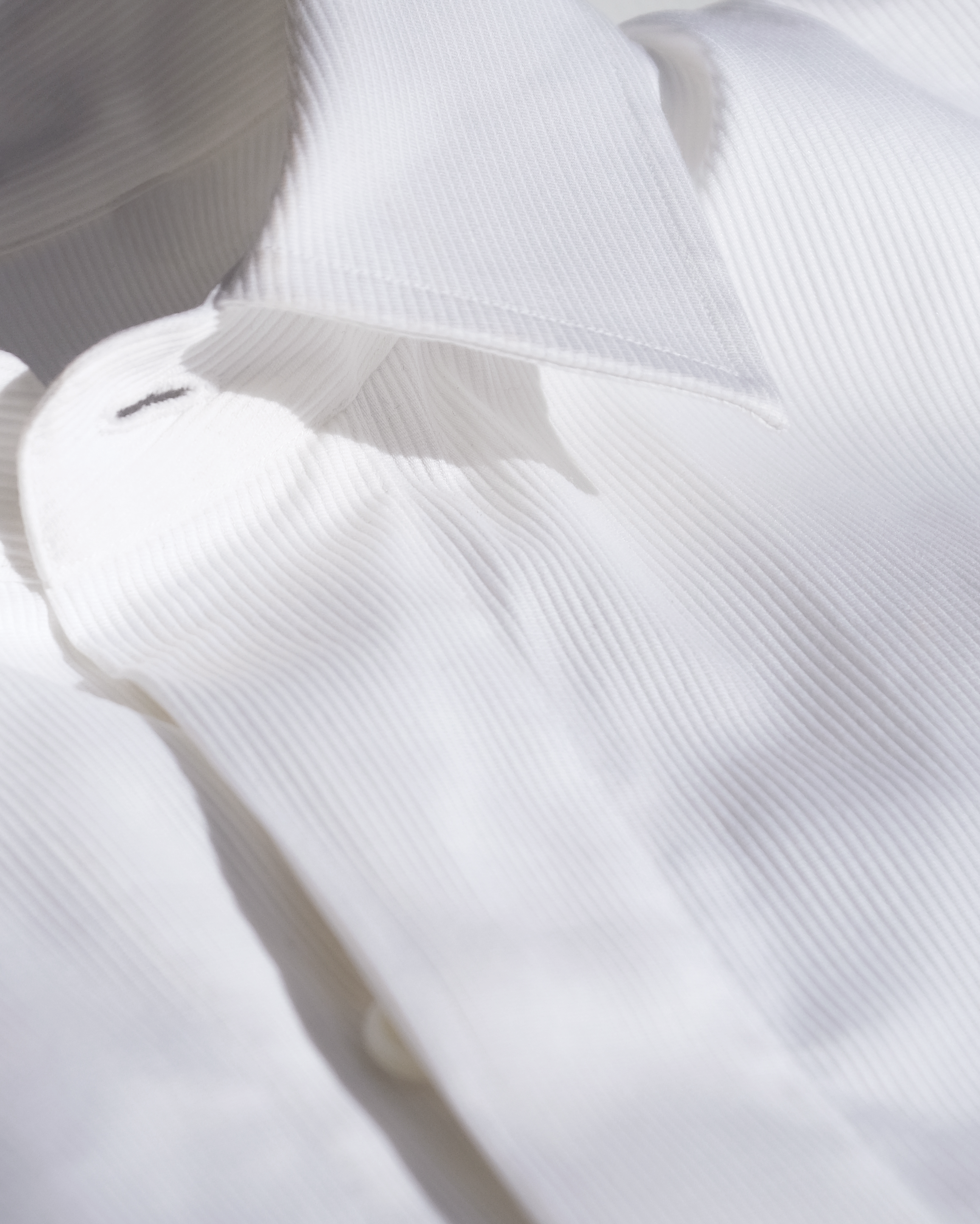 Christy Cropped Shirt - White Rib