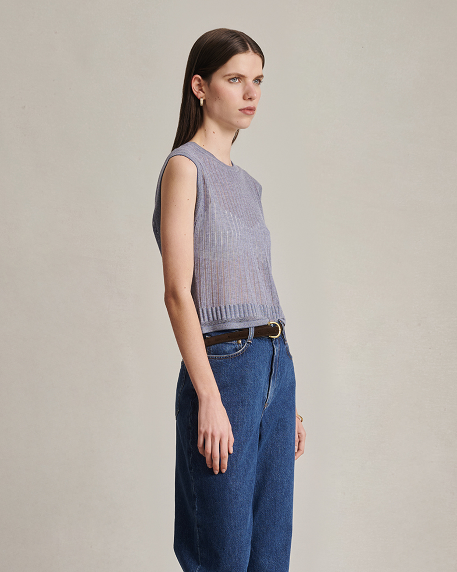 Edie Top - Flores Blue