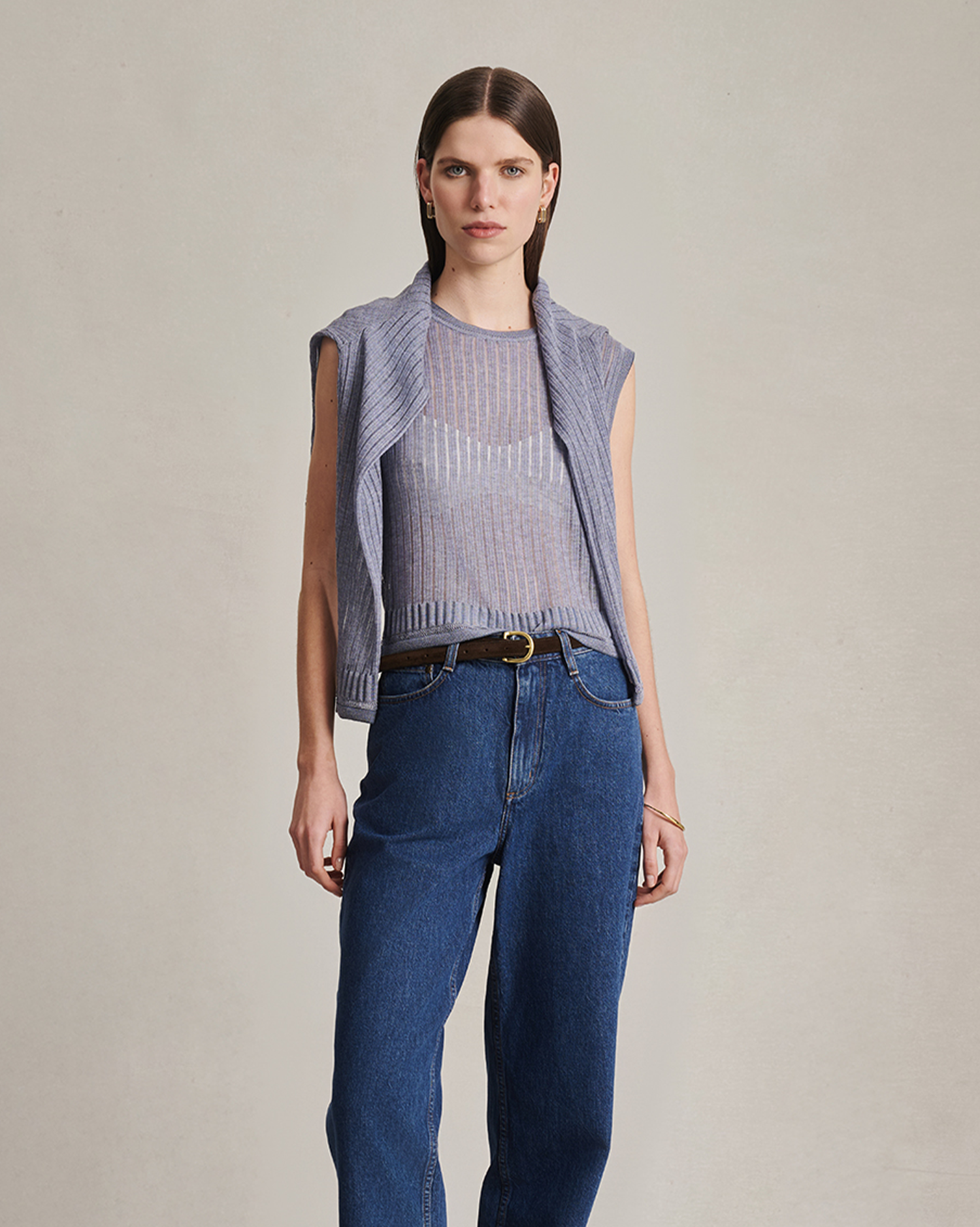 Edie Top - Flores Blue