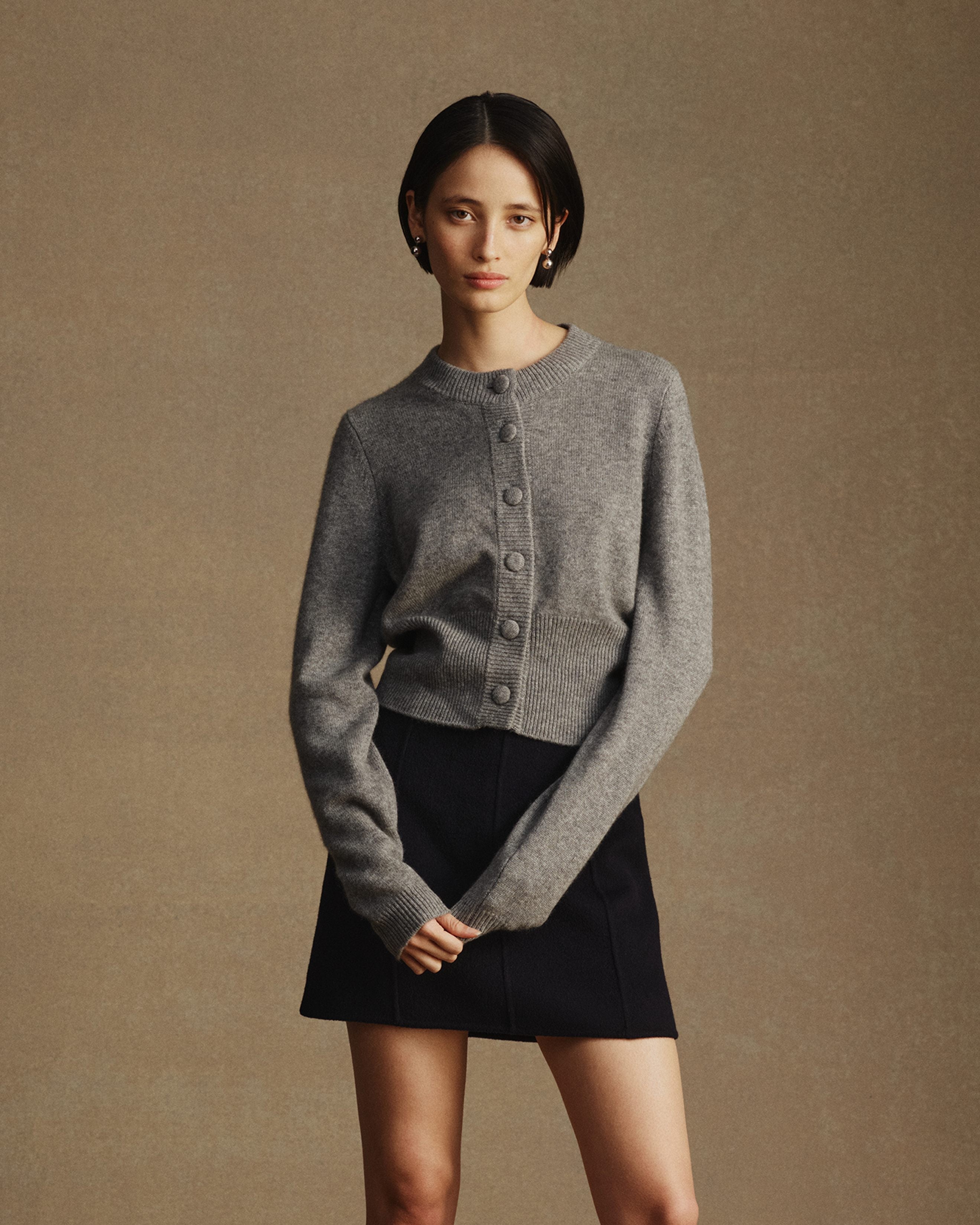 Emily Cardigan - Grey Marle