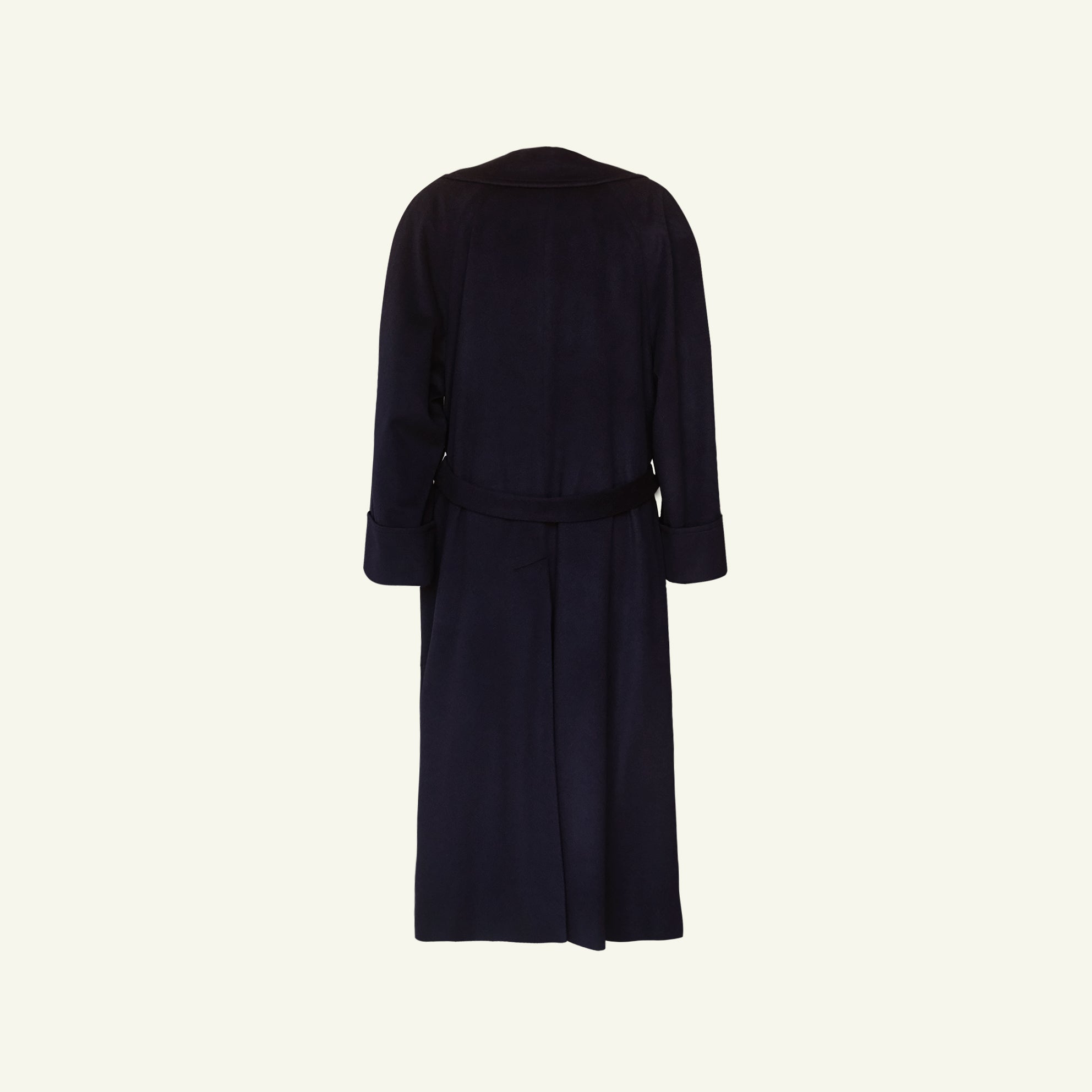 Double Breasted Raglan Overcoat - Navy | P Johnson