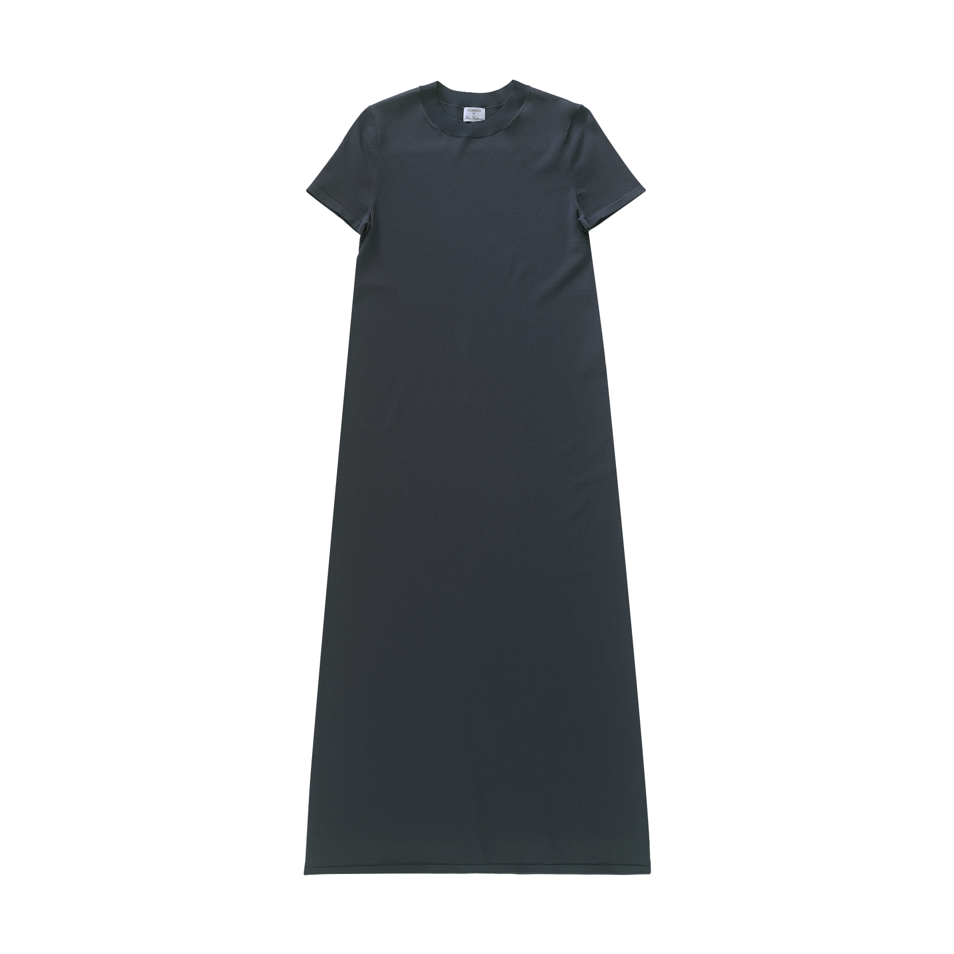 Crepe Knit Tee Dress - Oily Blue