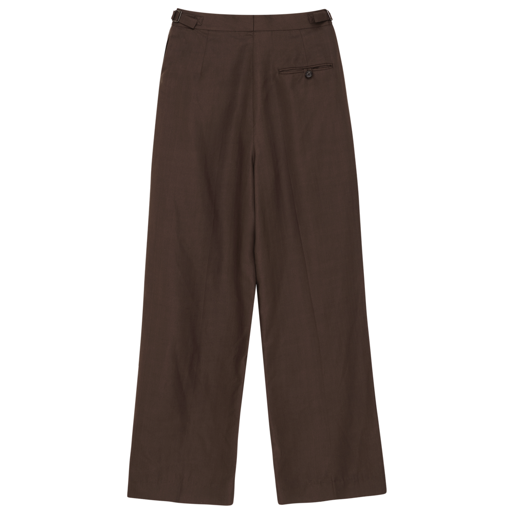 Perriand Trouser - Chocolate Dupioni | P Johnson