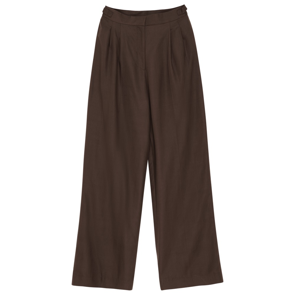 Perriand Trouser - Chocolate Dupioni | P Johnson