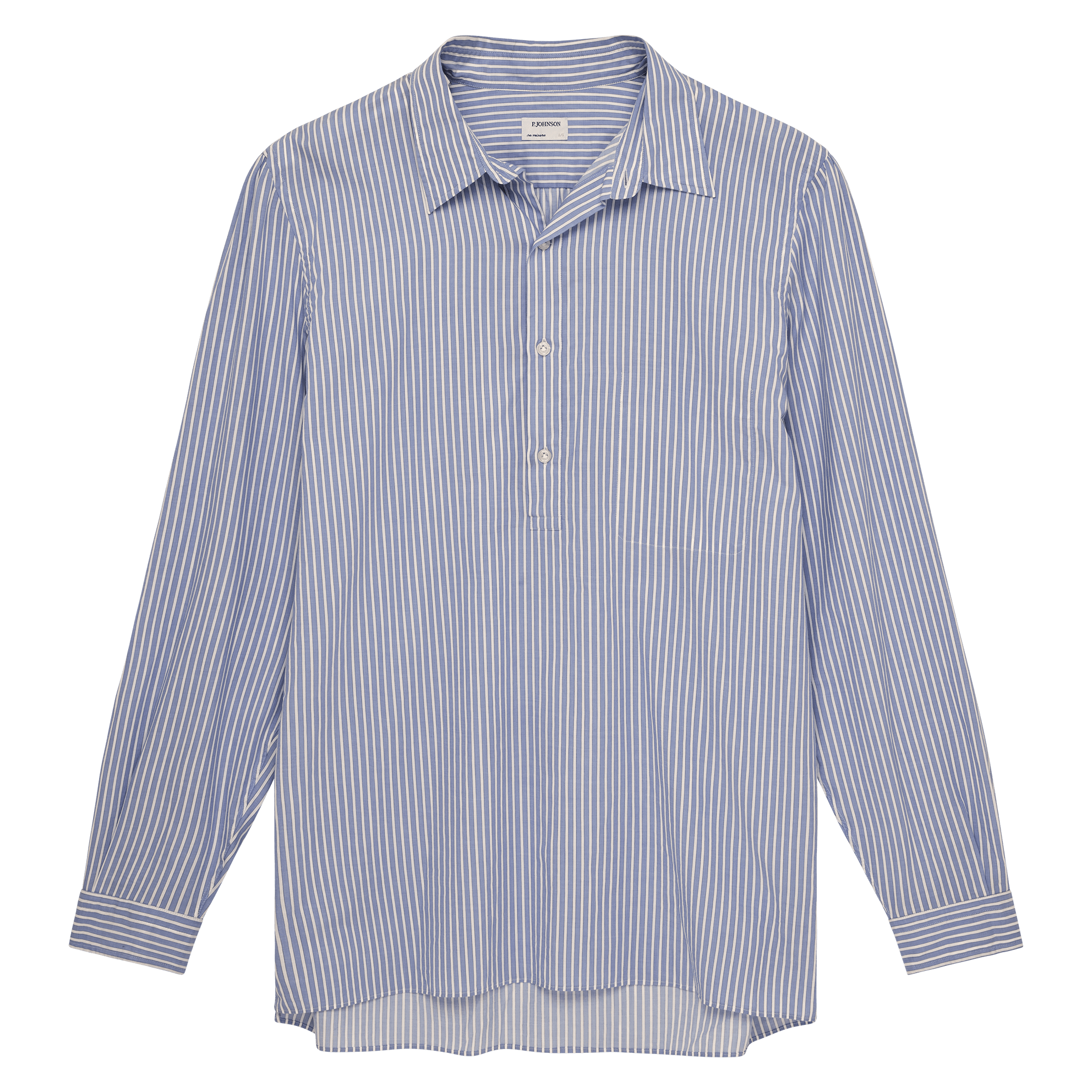 Fine Twill Popover - Blue & White Stripe