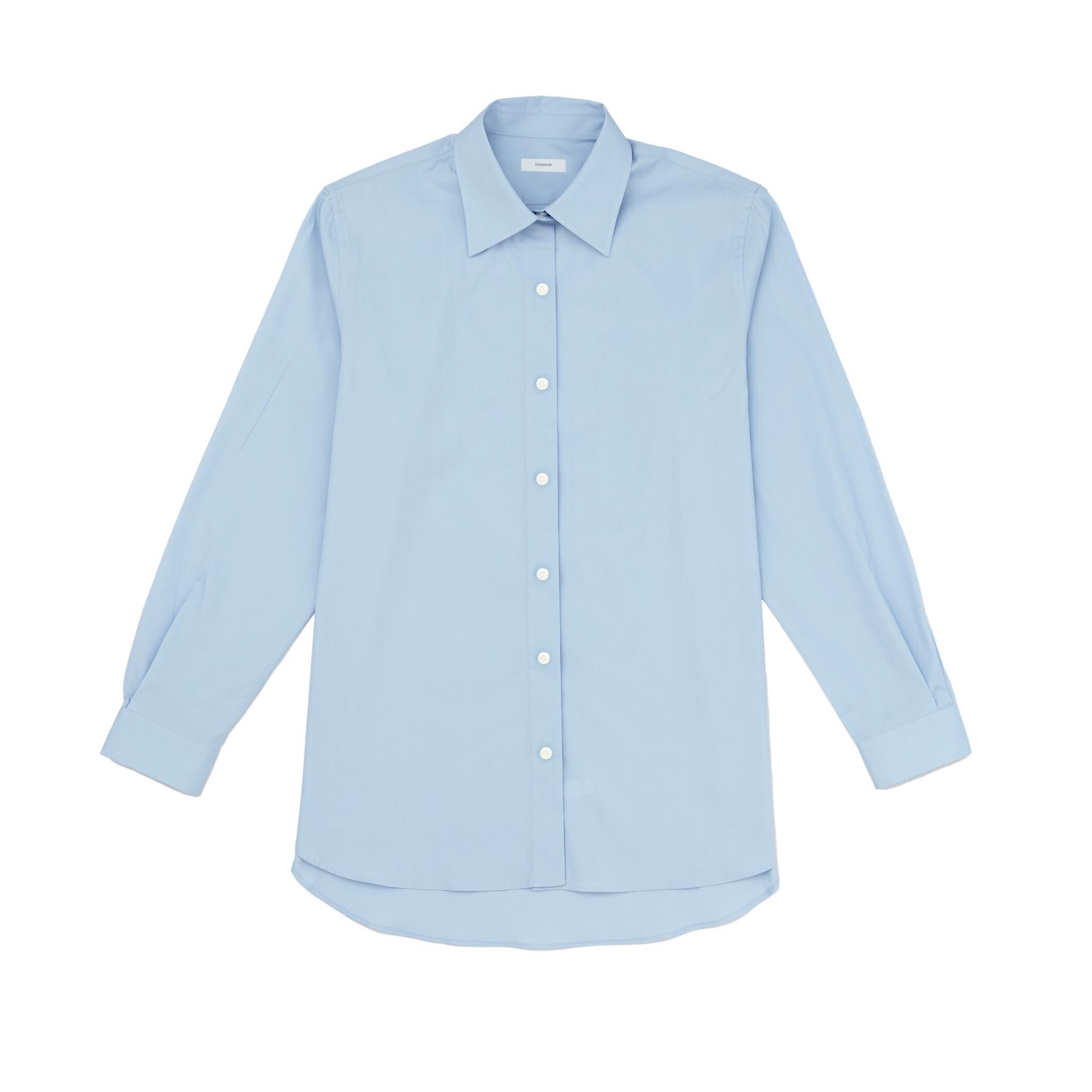 Classic Shirt - Mid Blue Poplin | P Johnson
