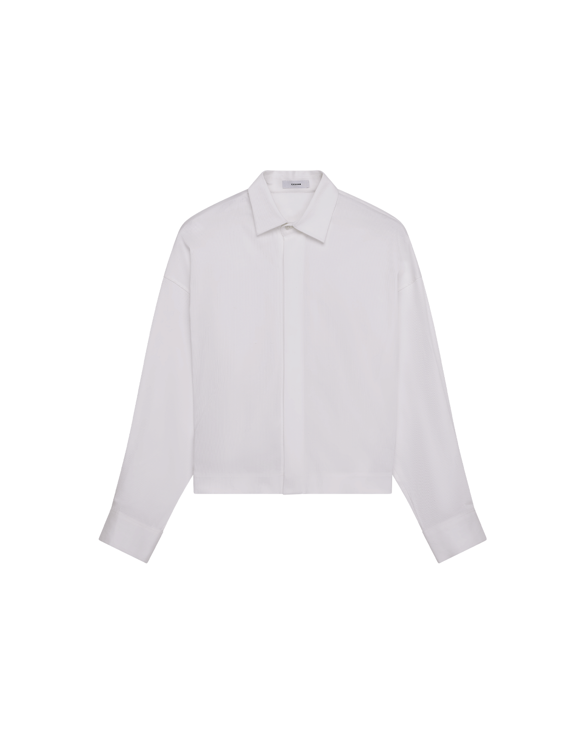 Christy Cropped Shirt - White Rib