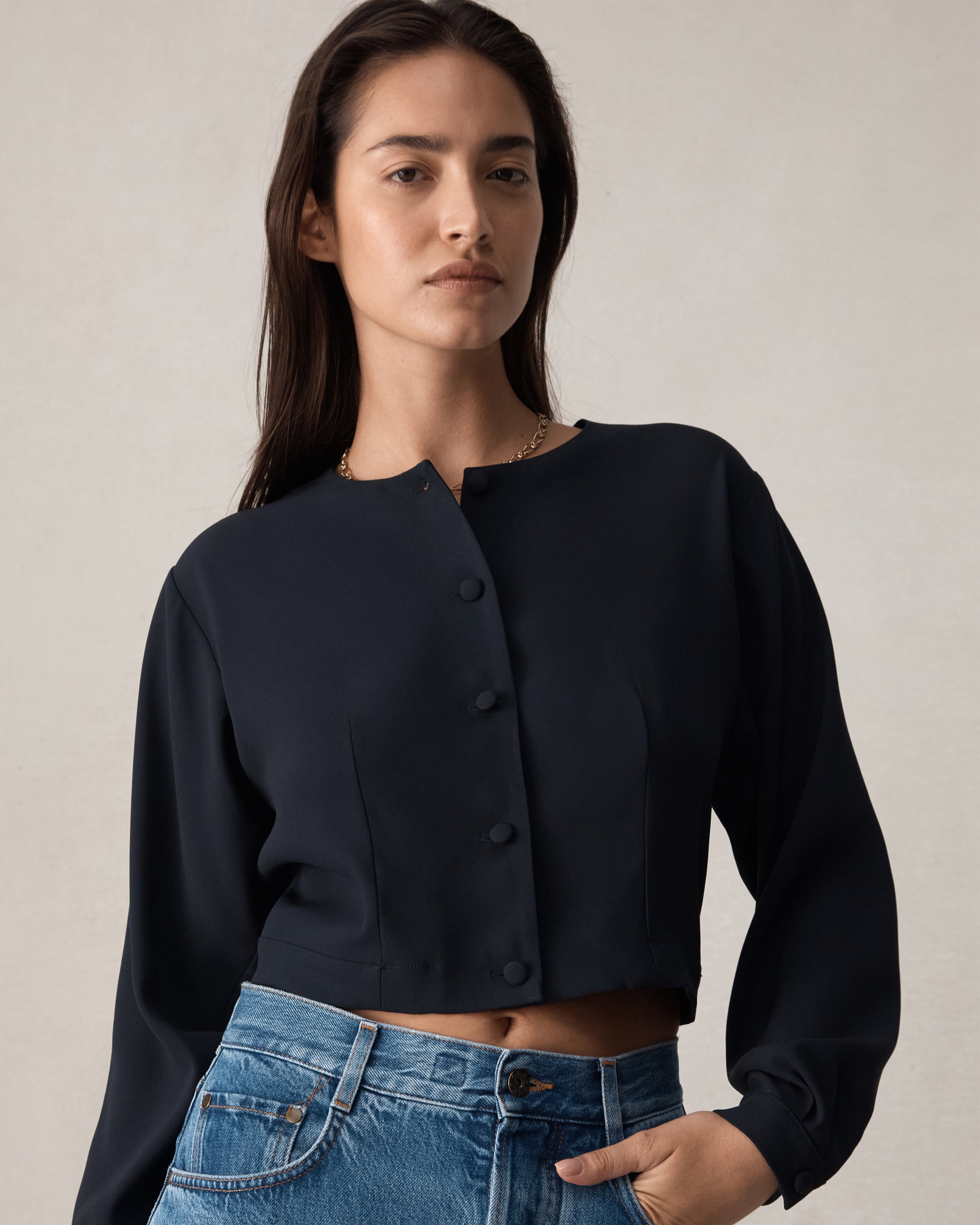 Florence Blouse - Navy