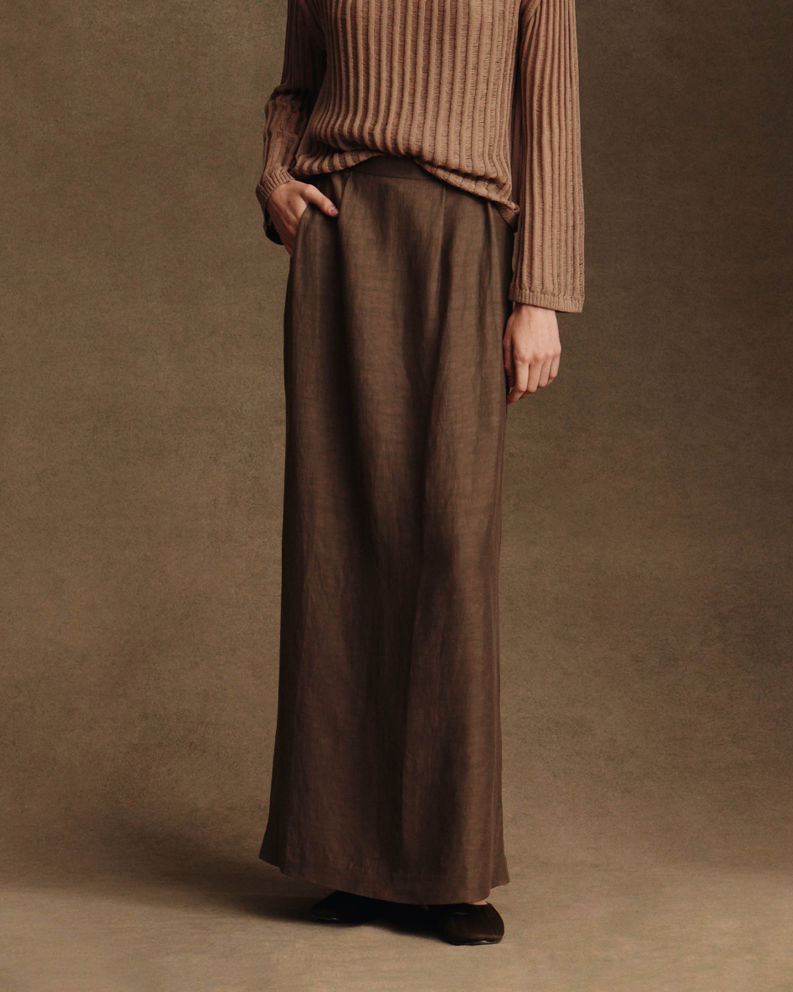 Helena Straight Skirt - Mocha