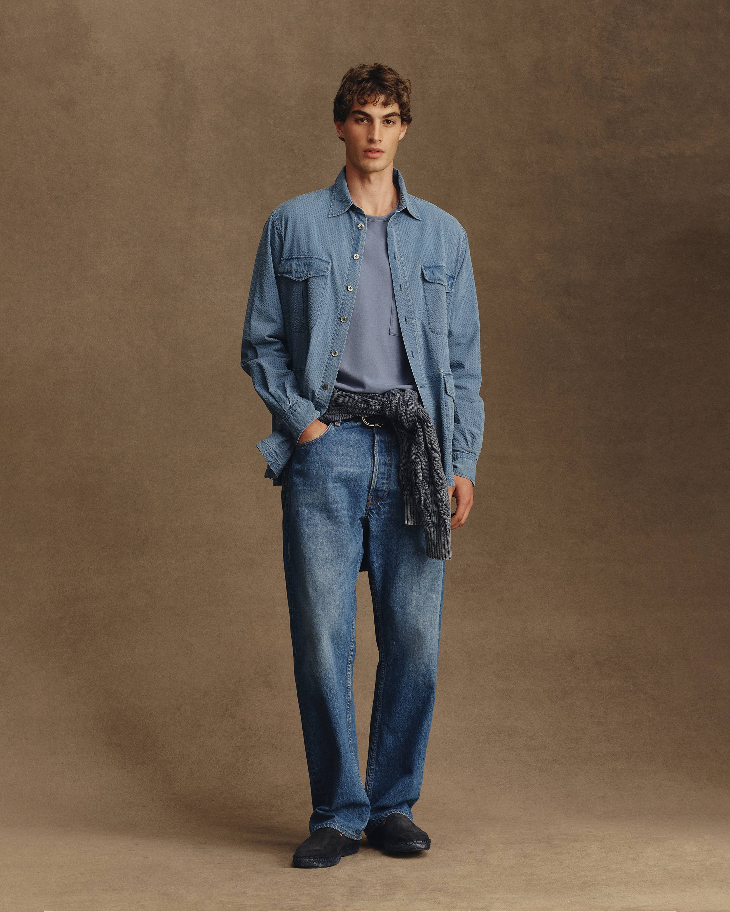 Lamu Shirt - Bleached Indigo