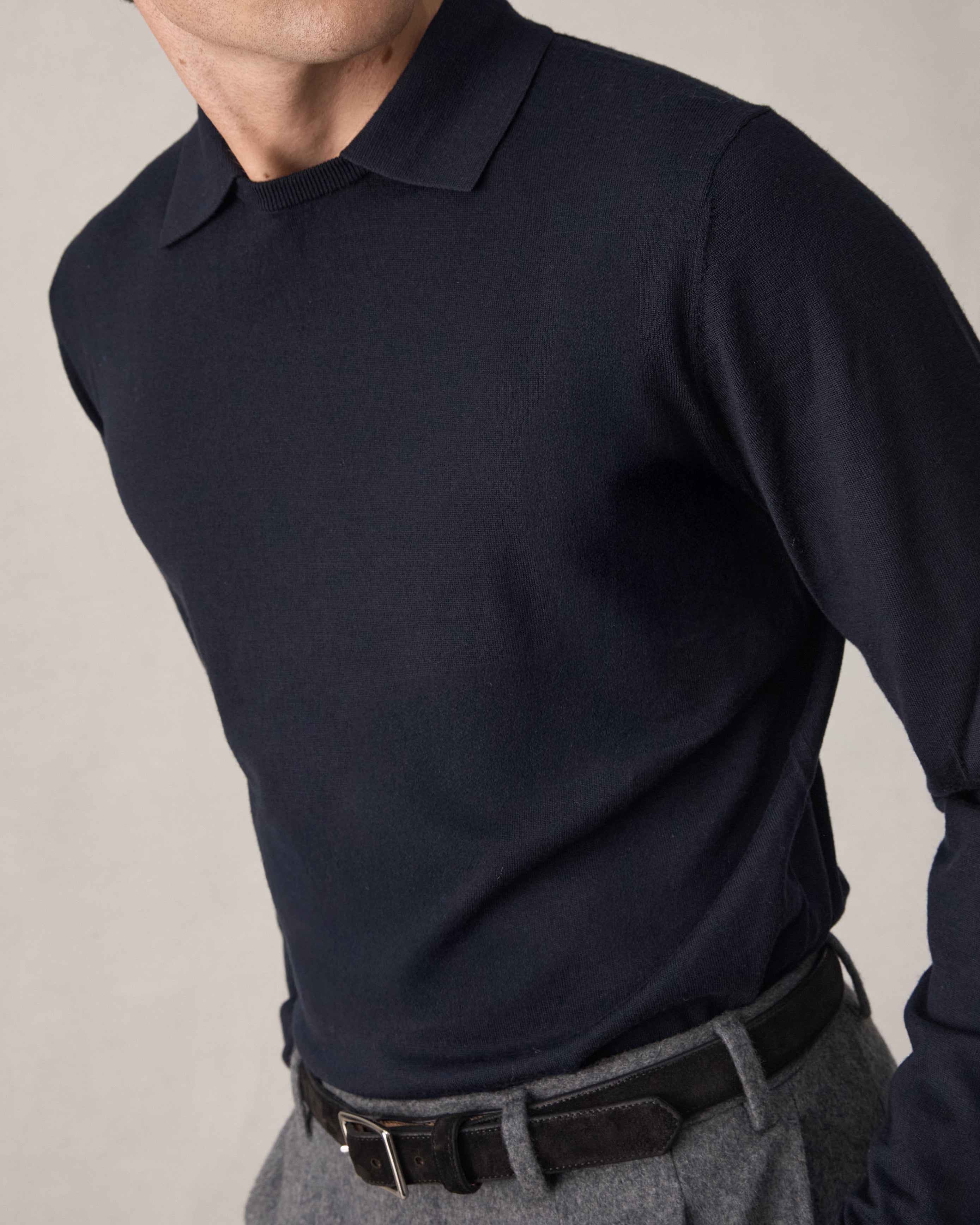 Merino Crewlo - Navy