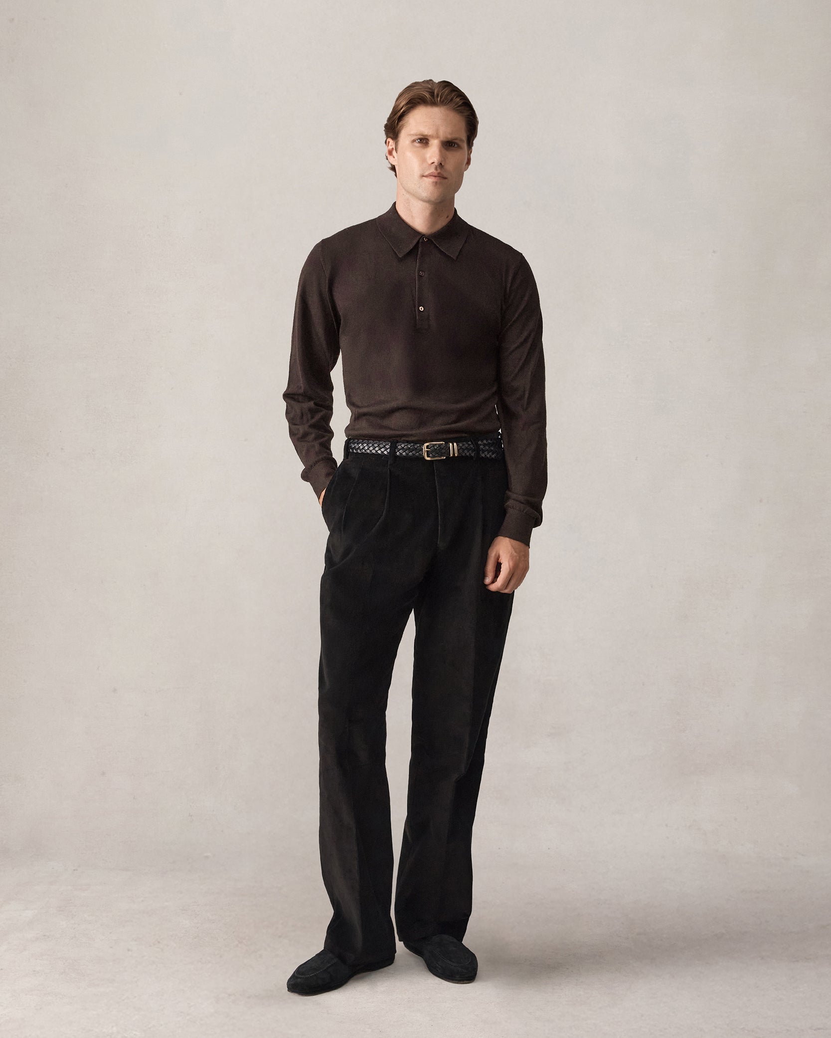 Merino Polo - Espresso