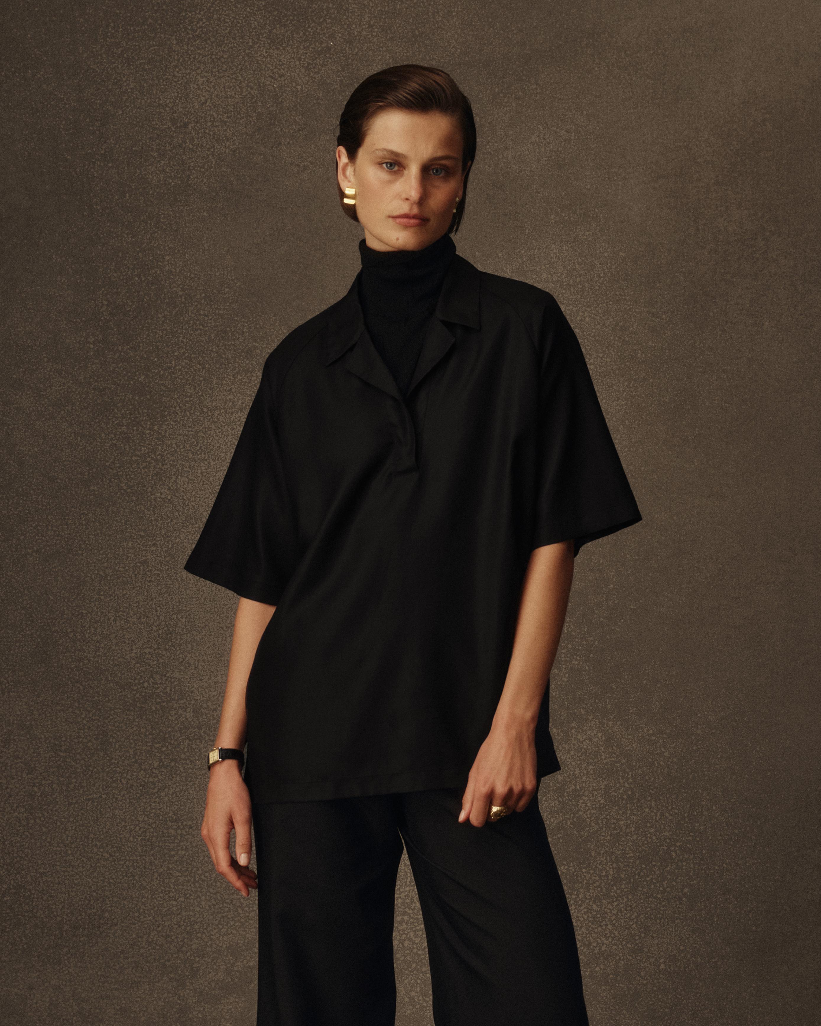 Montana Baseball Shirt - Black Dupioni