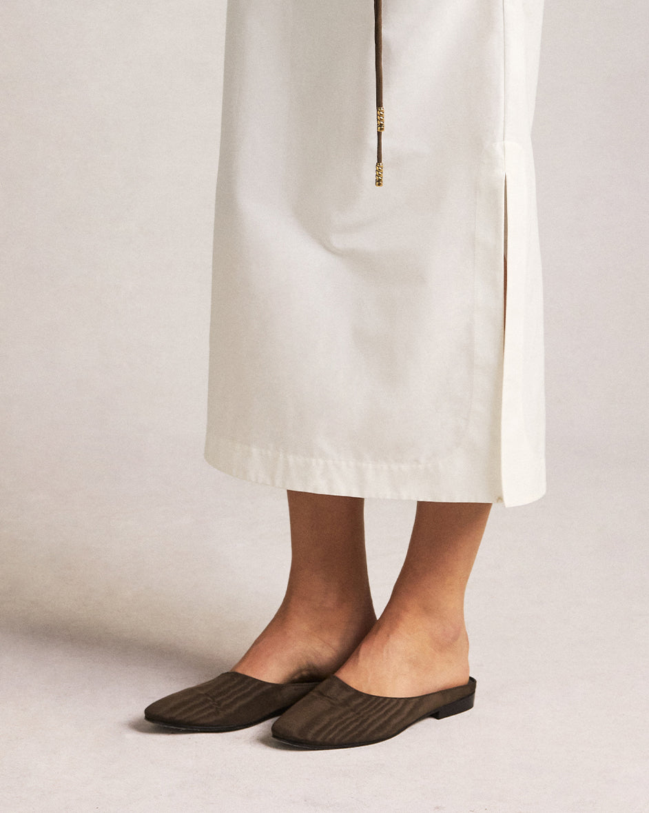 Moire Femme Mule - Chocolate