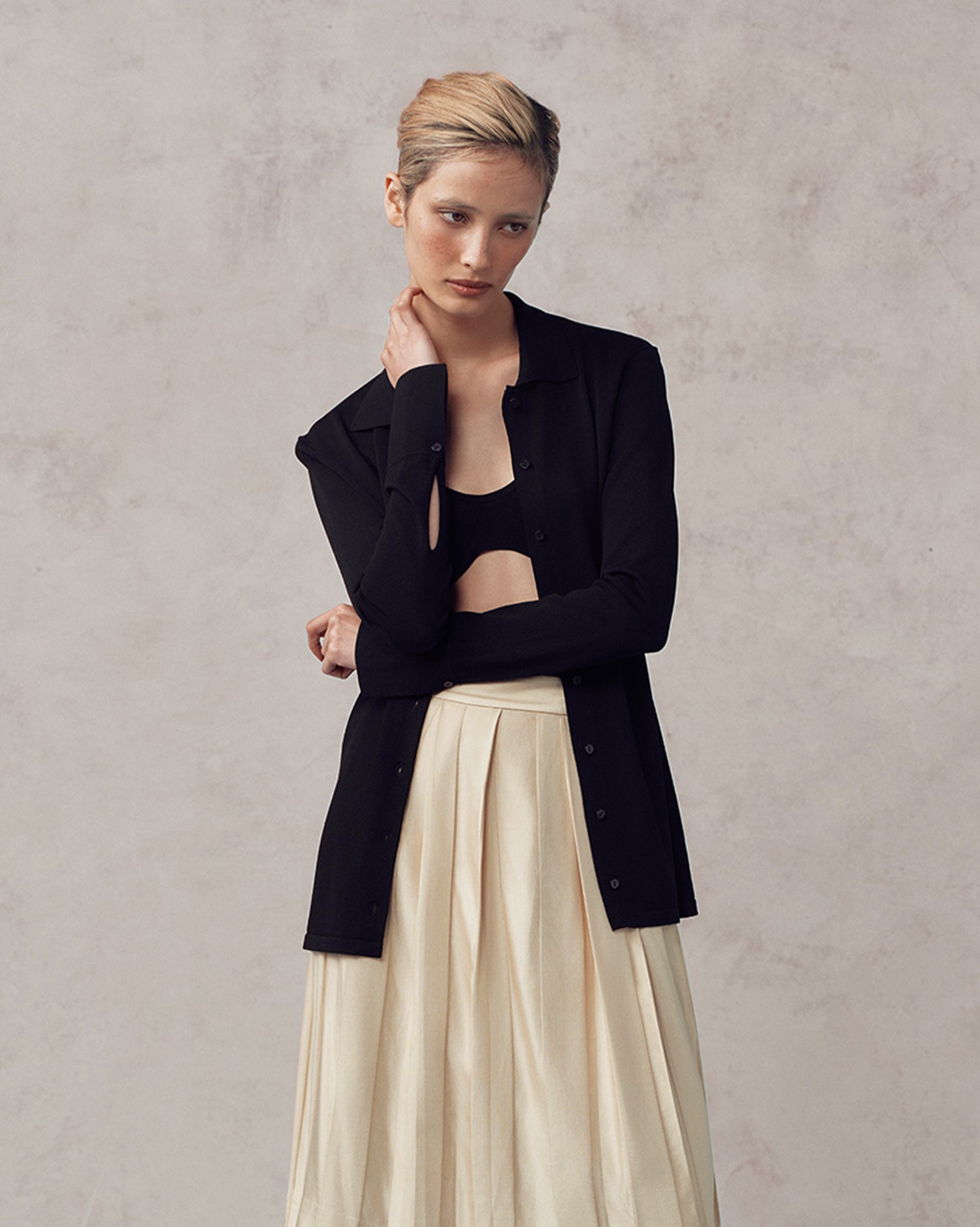 Natalie Knit Shirt - Black