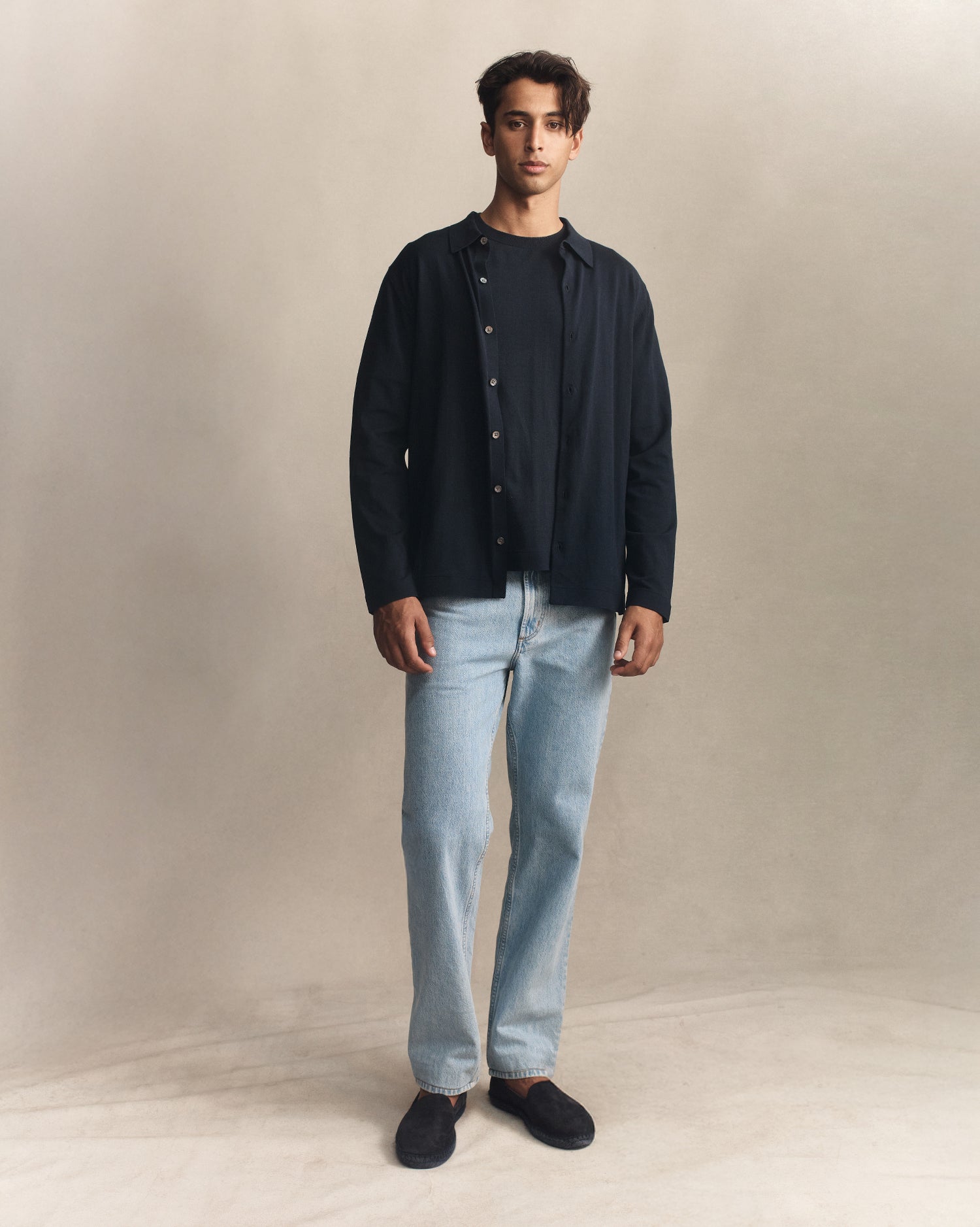 Ice Cotton Shirt - Navy