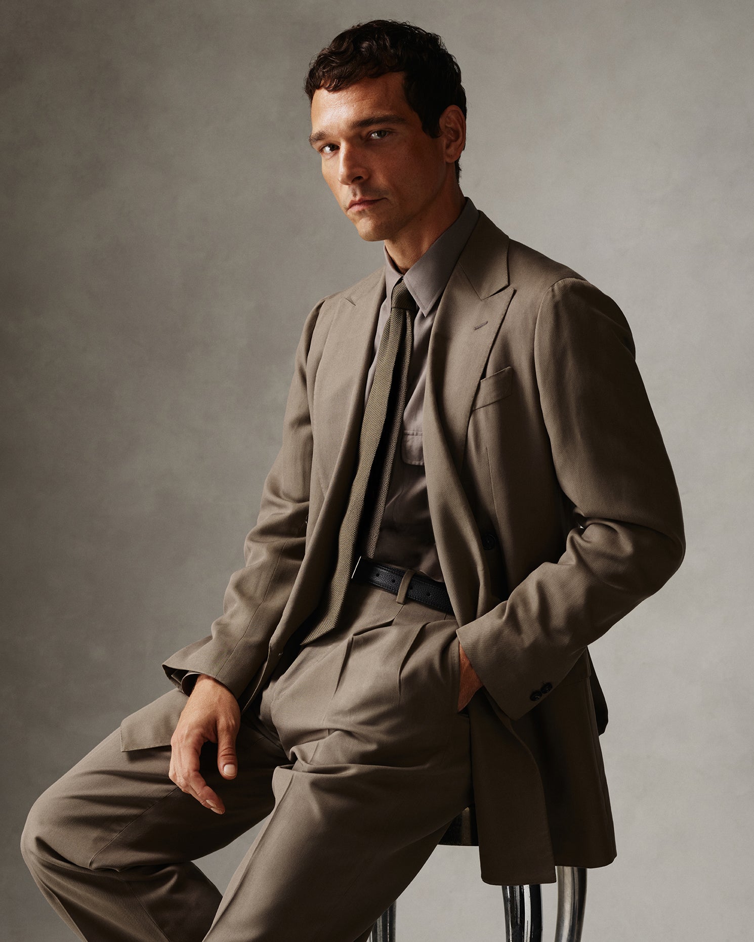 Olive Small Grenadine Tie