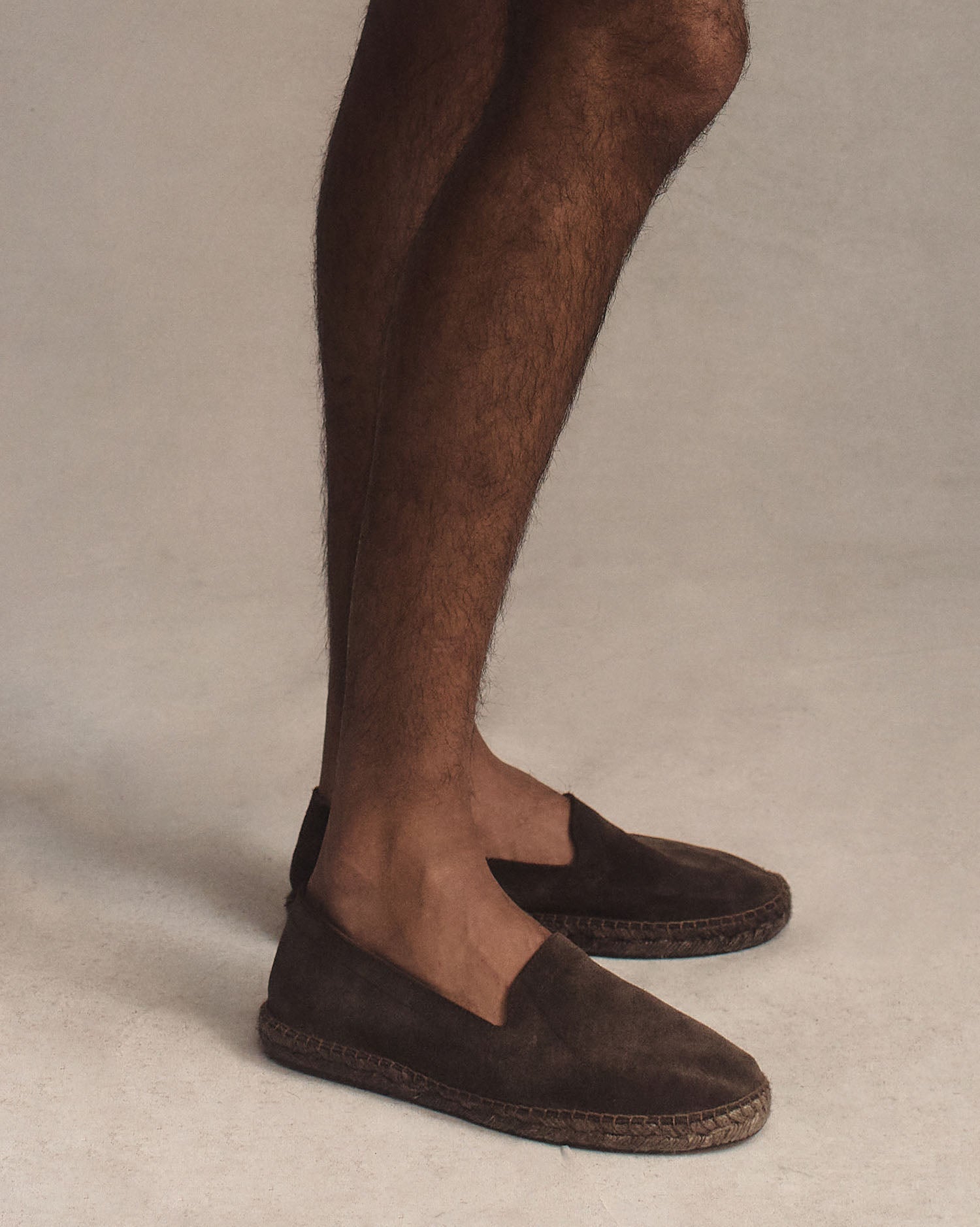 Suede Tonal Espadrille - Espresso | P Johnson