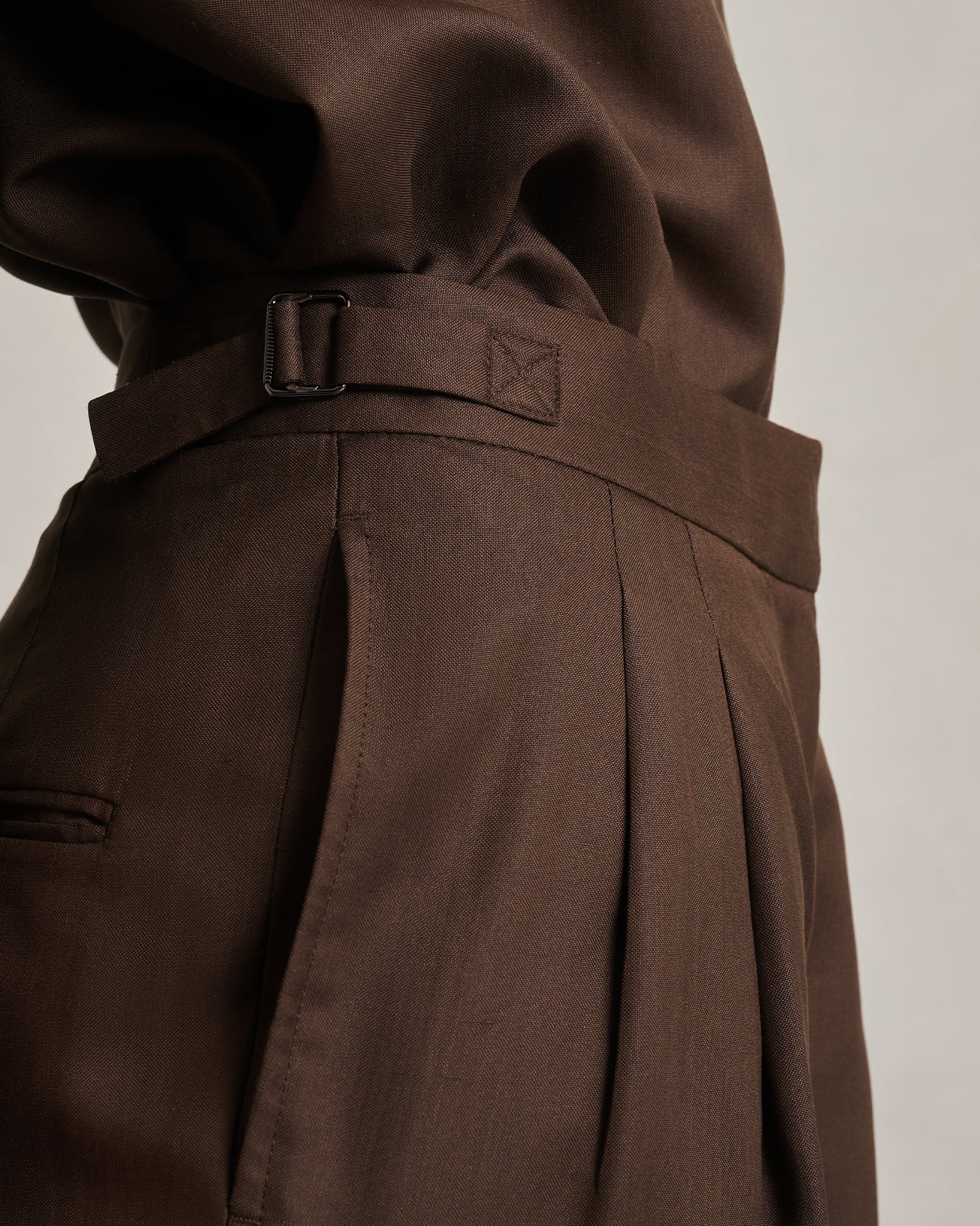 Perriand Trouser - Chocolate Dupioni | P Johnson