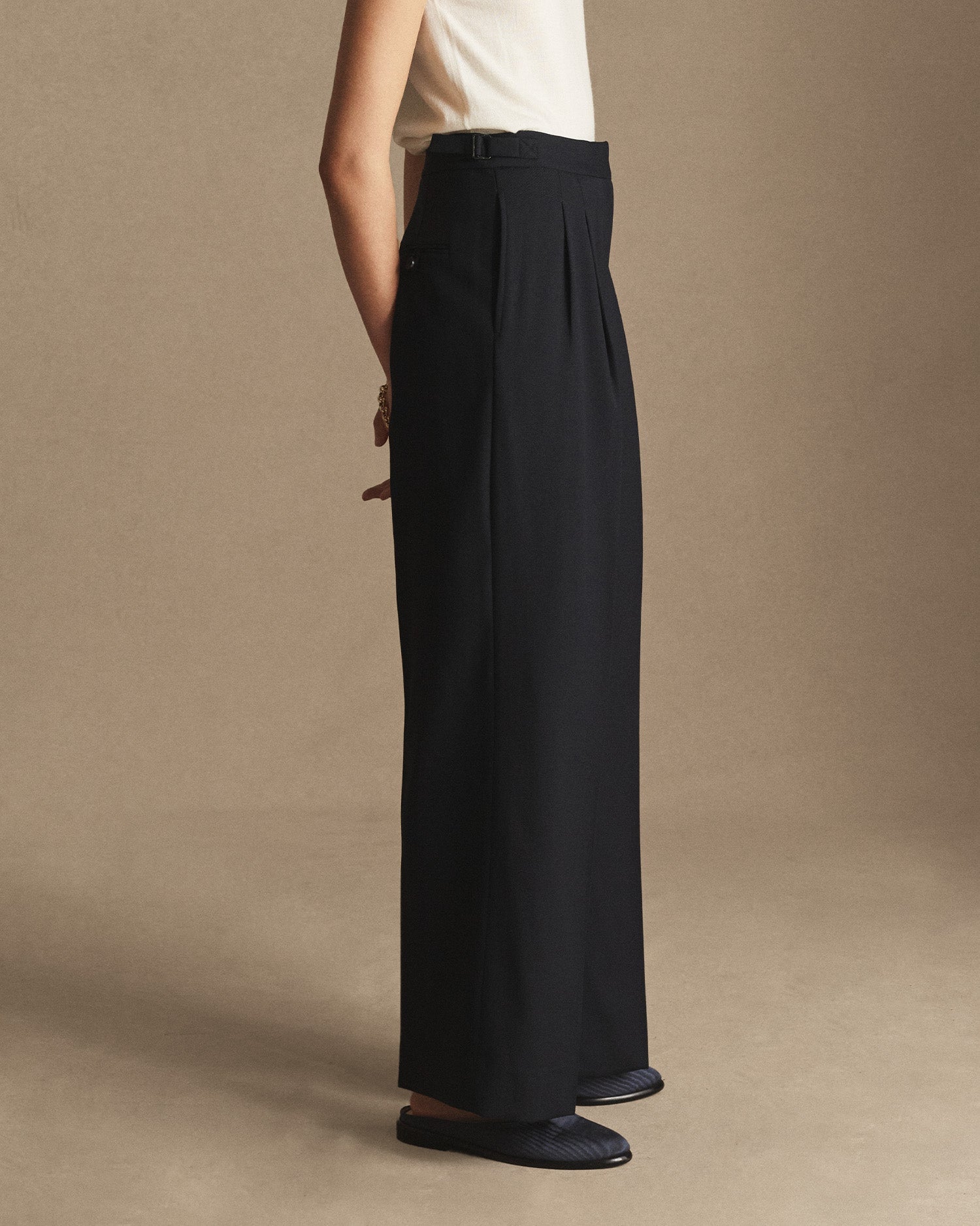 Perriand Trouser - Navy Wool Twill