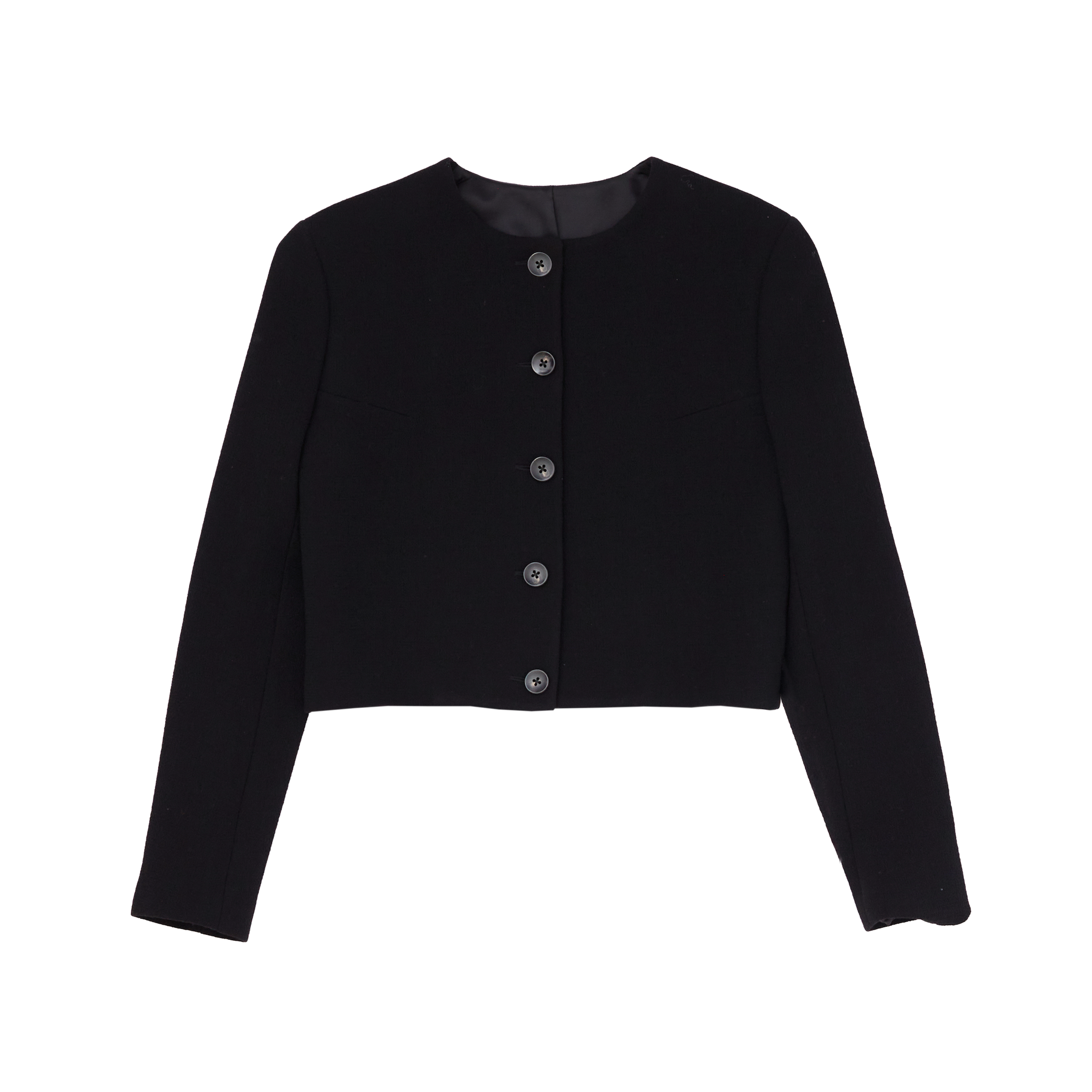 Black Crepe Corta Jacket | P Johnson